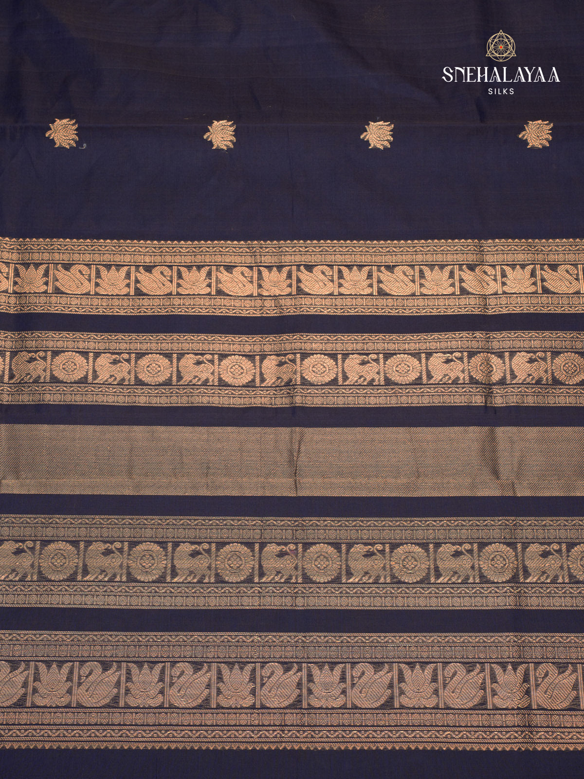 Black Kanchi Silk Cotton Saree