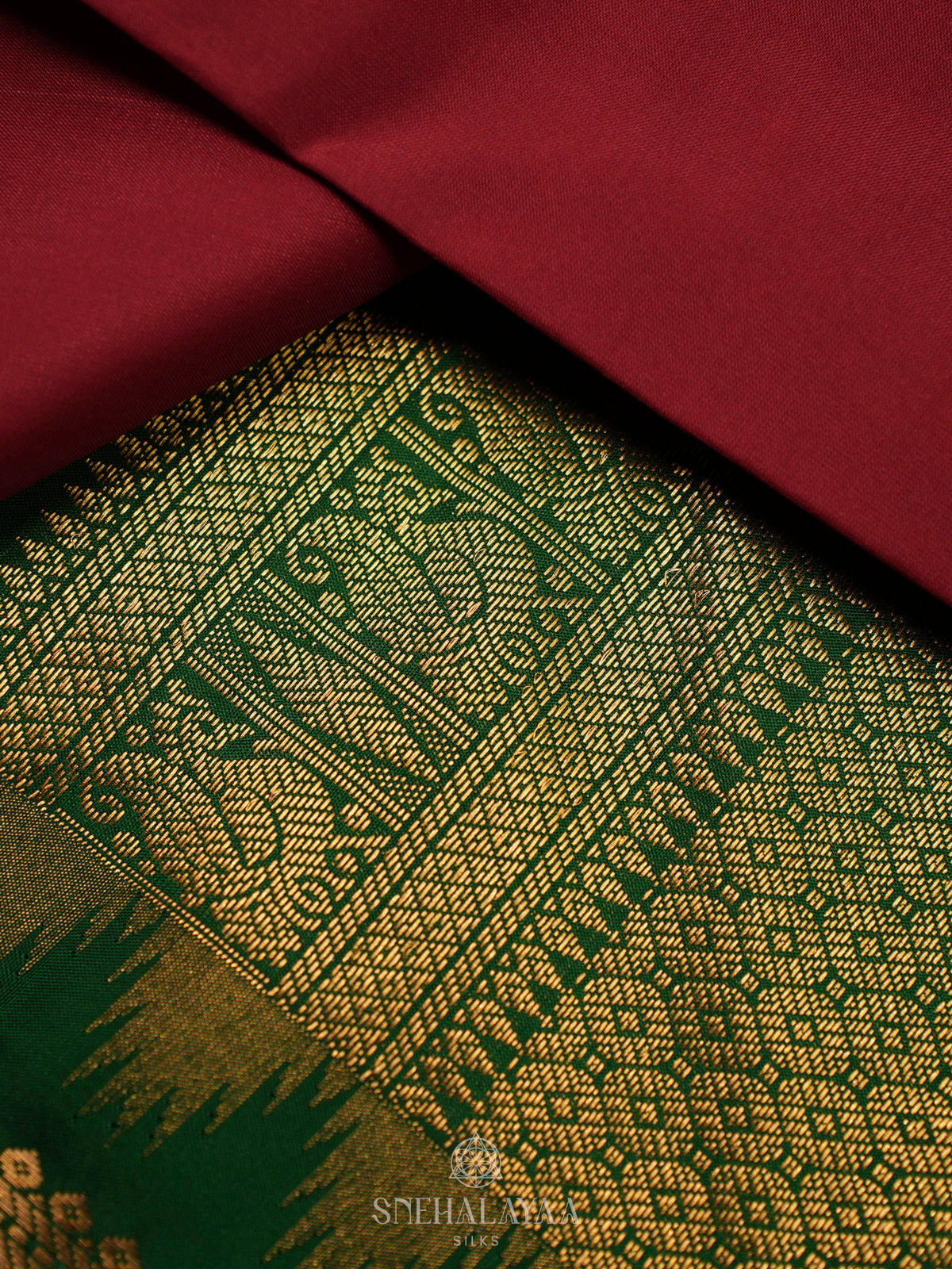 Maroon Kanjivaram Silk Saree