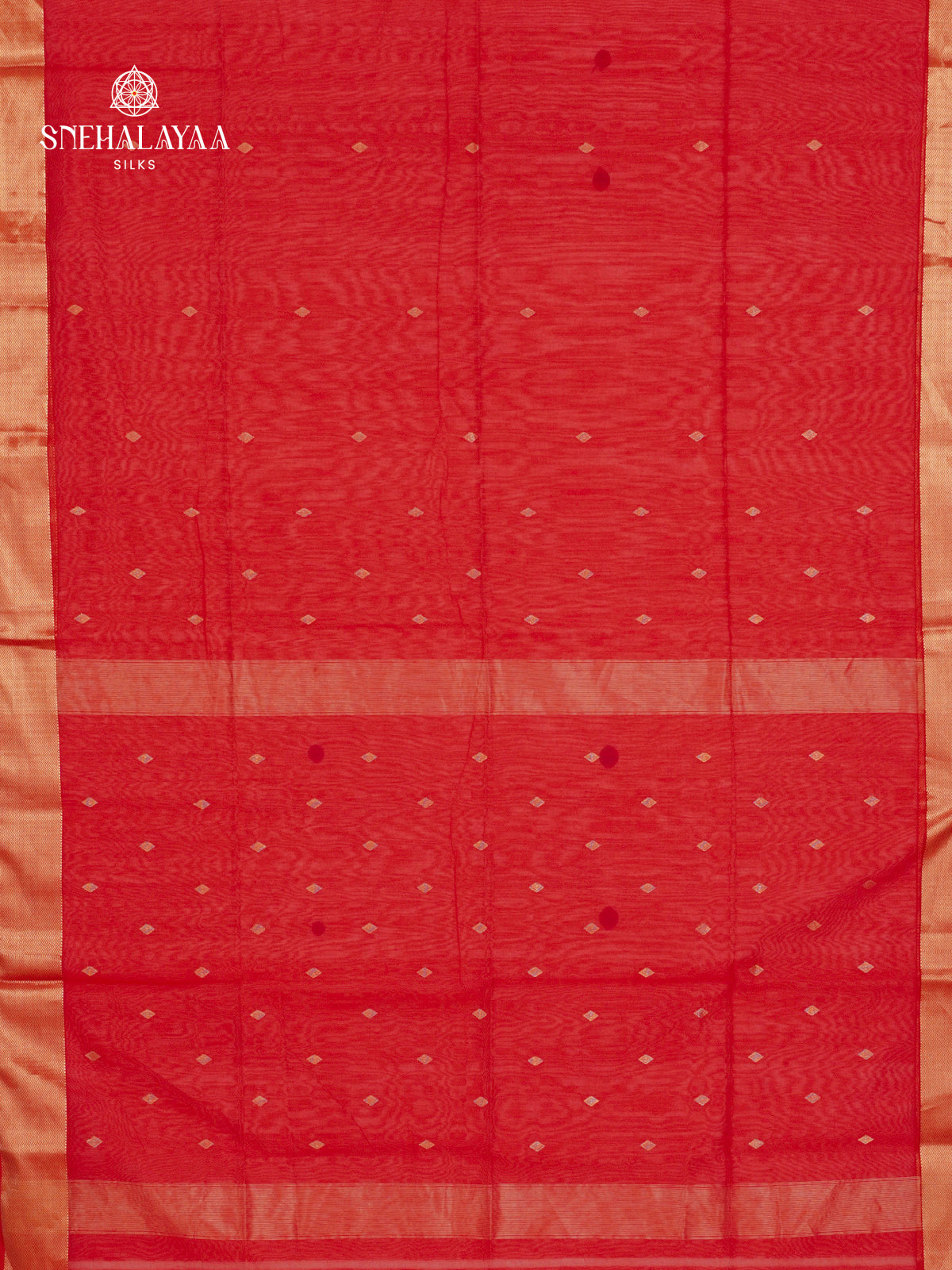 Red Maheshwari Silk Cotton Saree