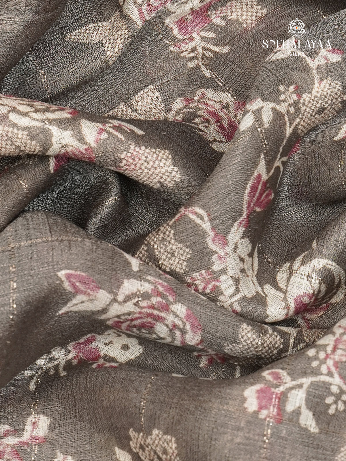 Grey Dola Silk Saree