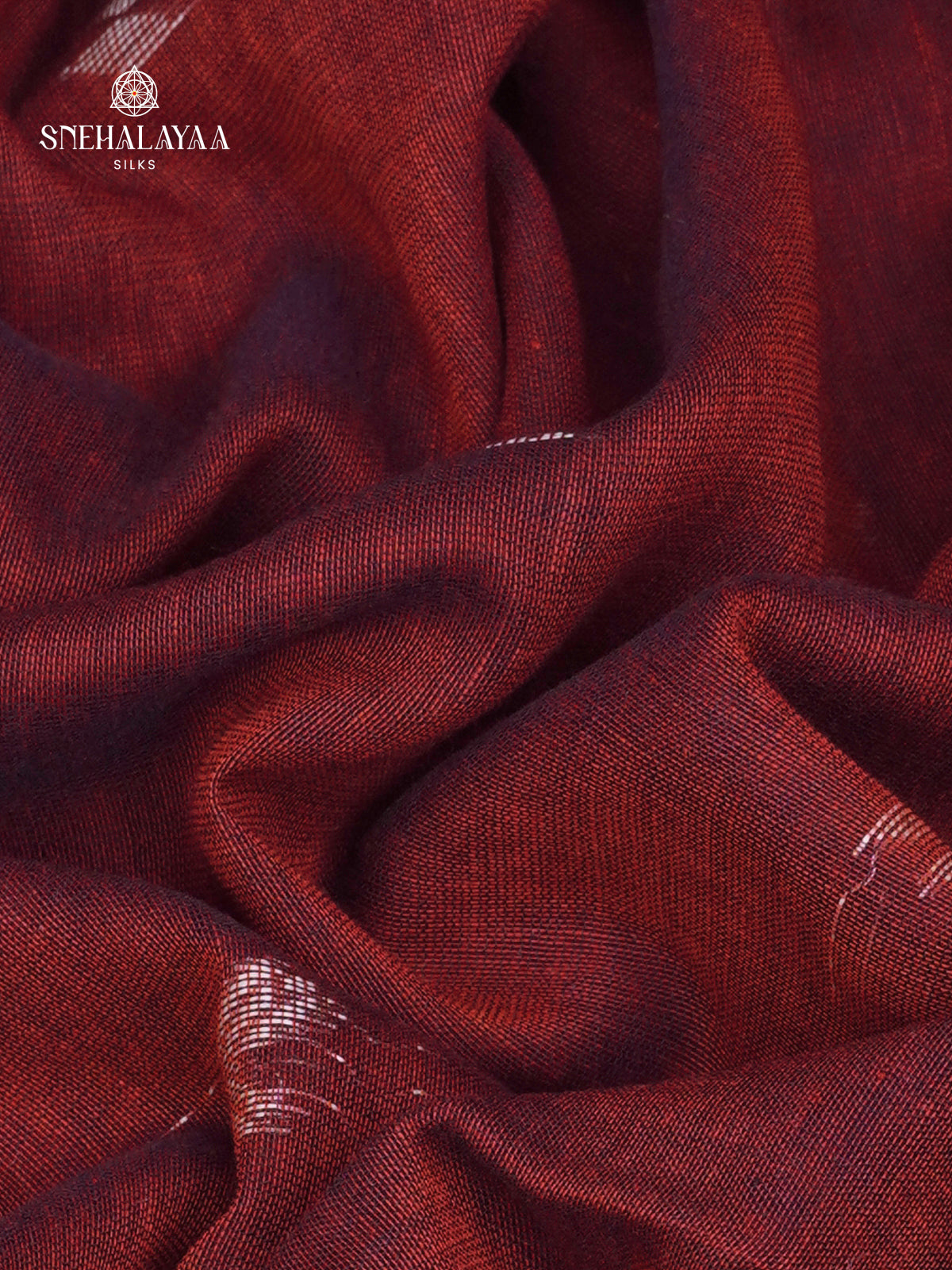 Maroon Sambalpuri Cotton Saree