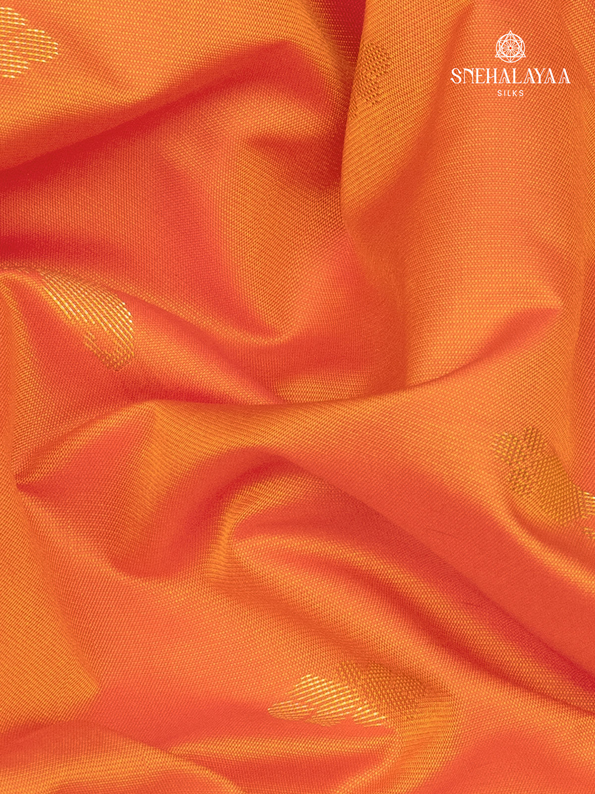 Orange Gadwal Silk Saree