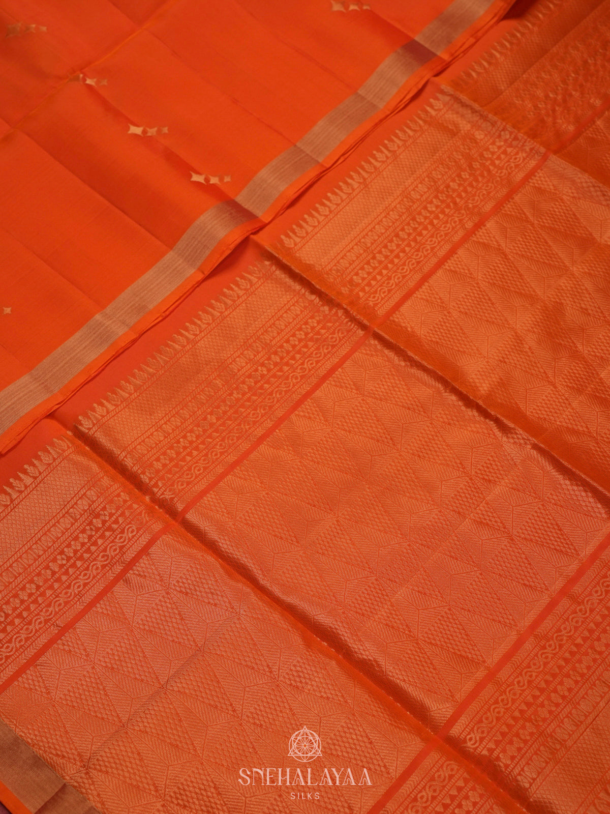Orange Soft Silk Saree