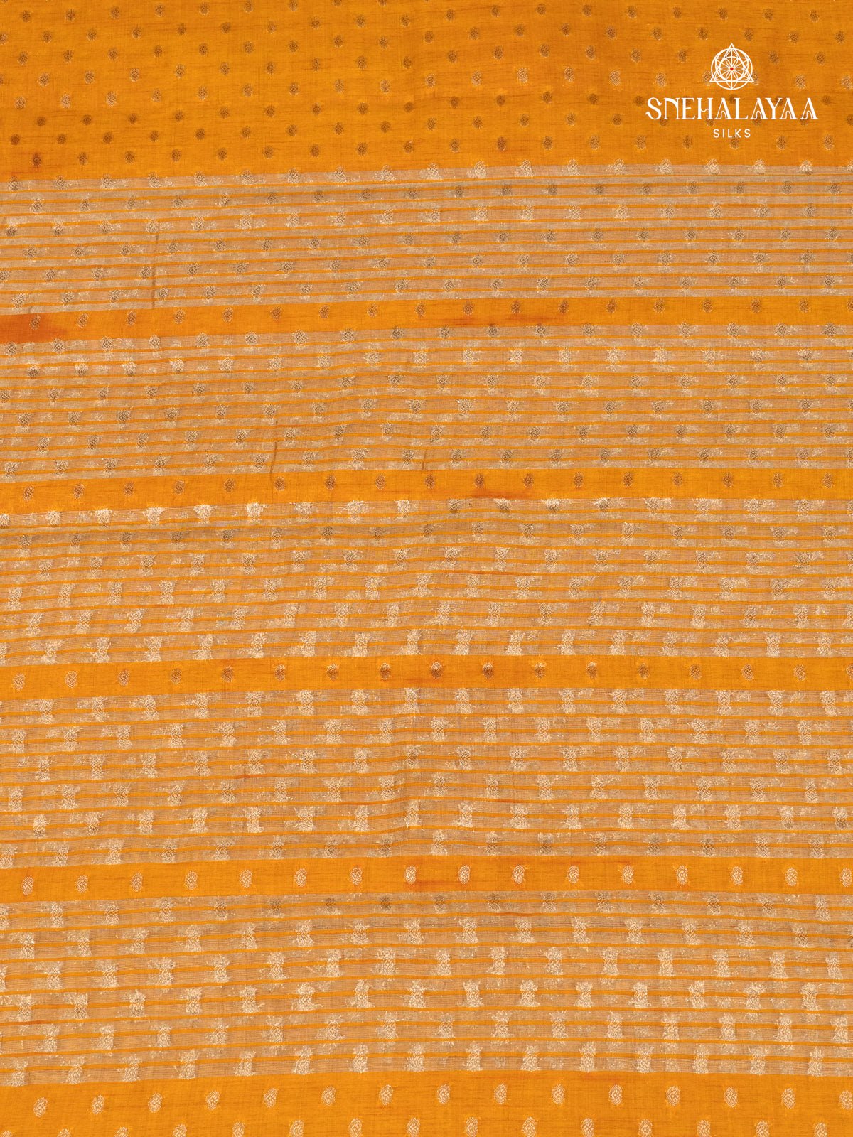 Golden Yellow Raw Silk Saree