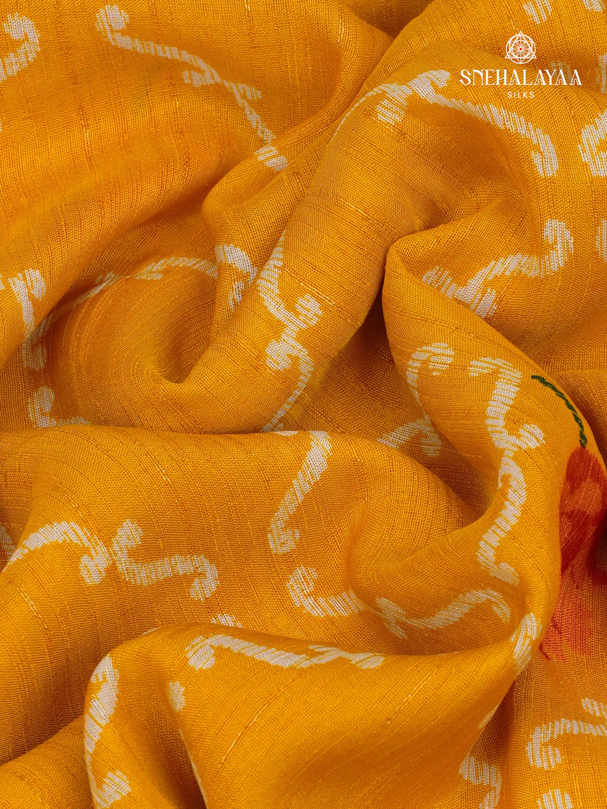 Mango Yellow Dola Silk Saree