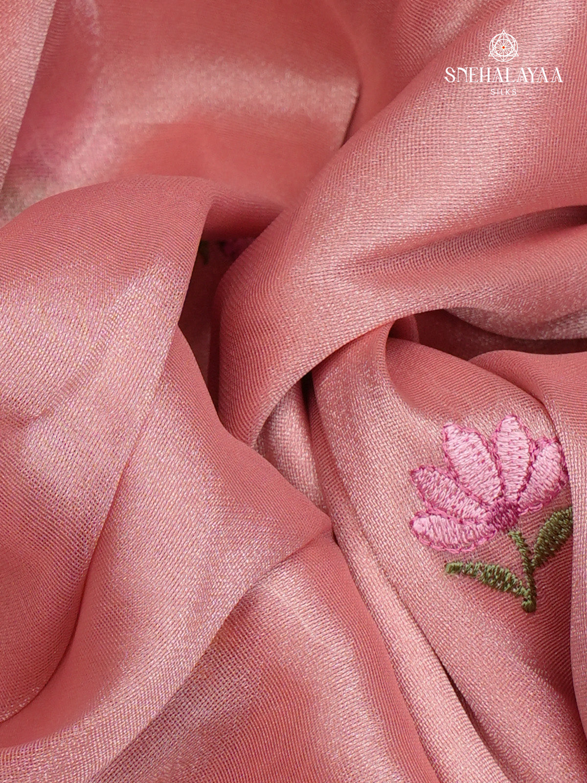 Pink Embroidery Designer Saree