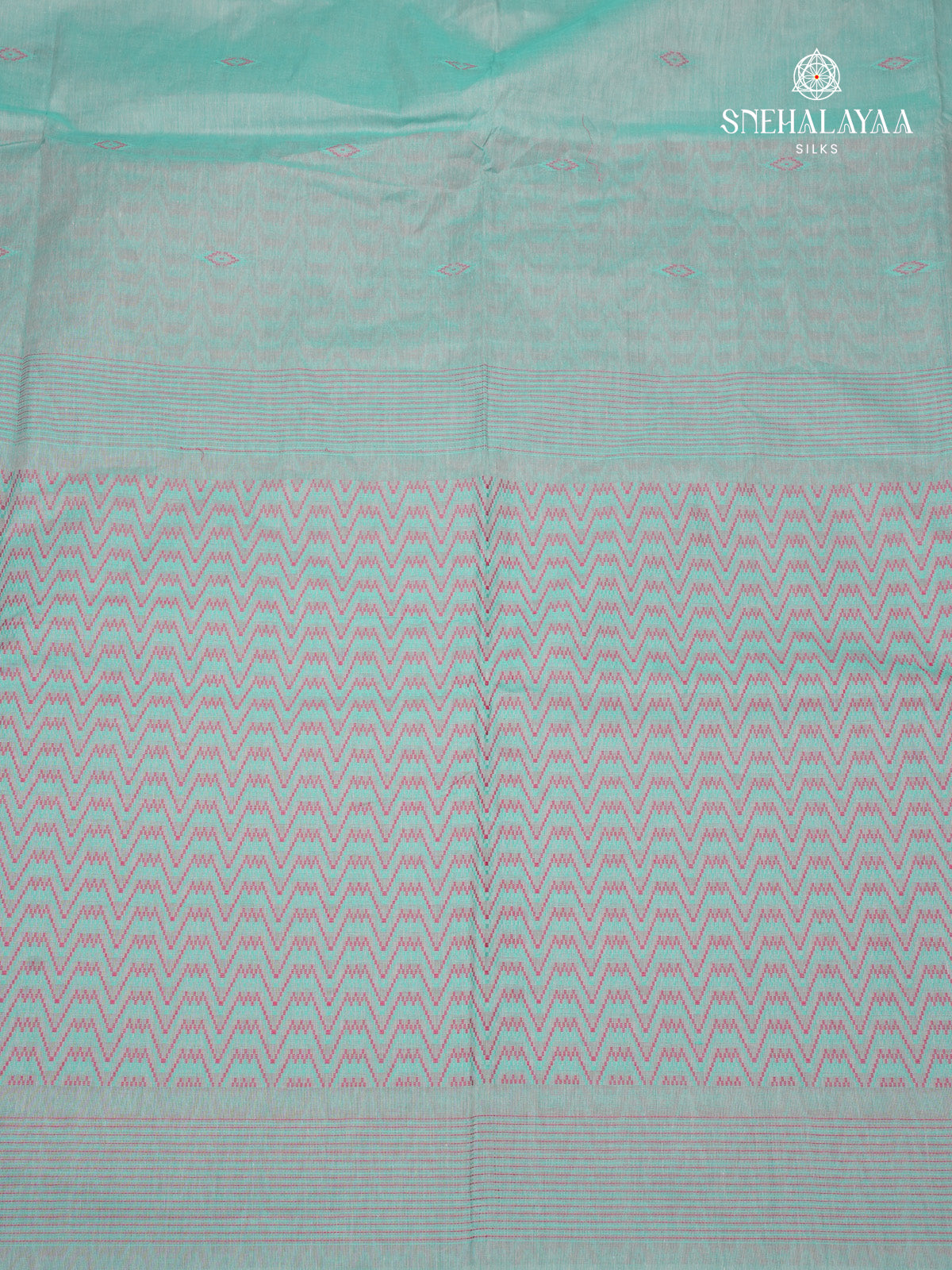 Plastel Blue Handloom Cotton Saree