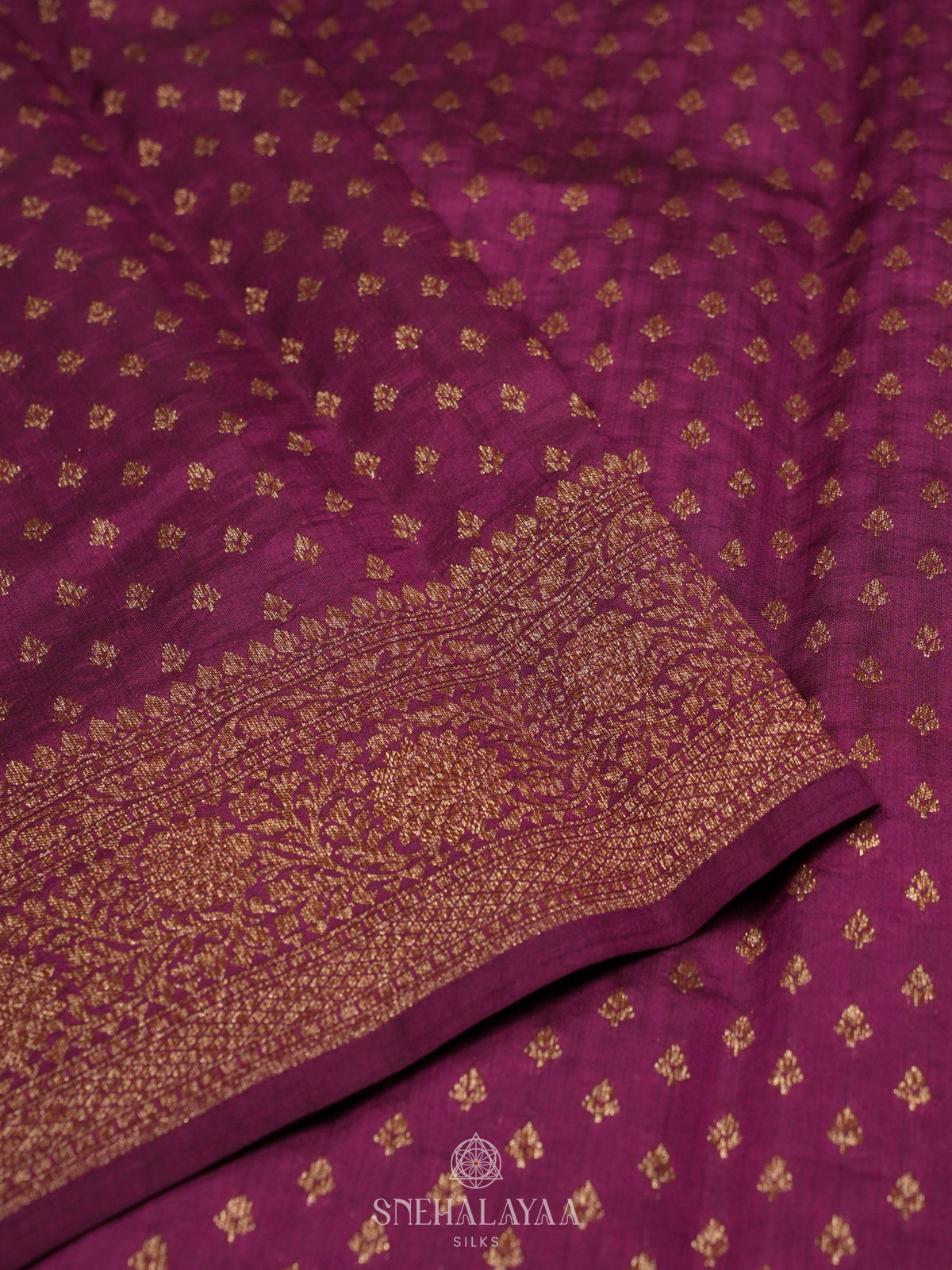 Purple Banaras Raw Silk Saree