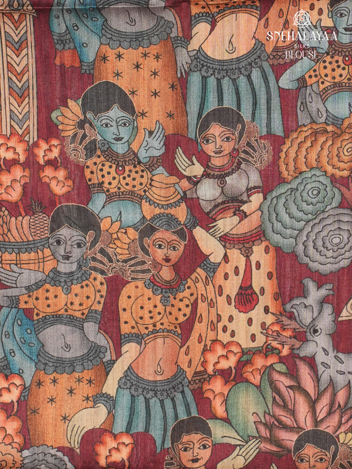 Pink Kalamkari Tuassar Saree