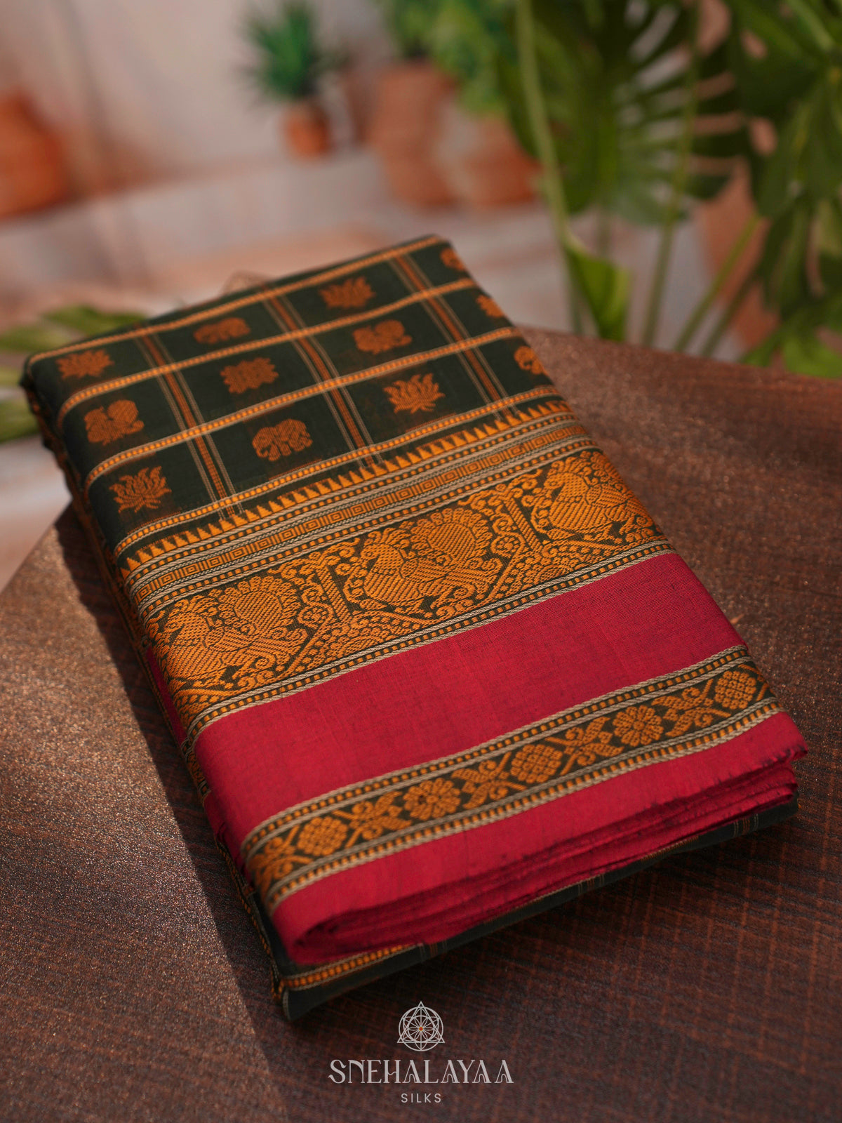 Green Kanchi Cotton Saree