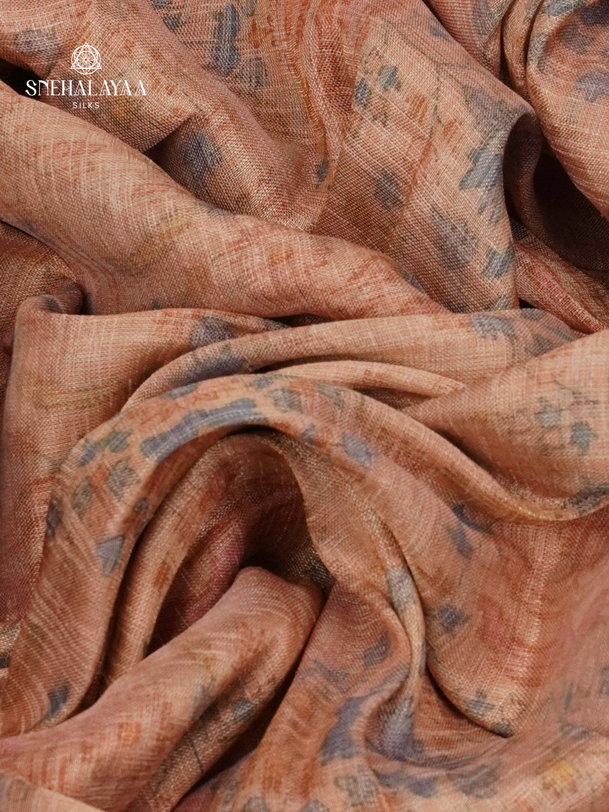 Brown Linen Tissue Saree