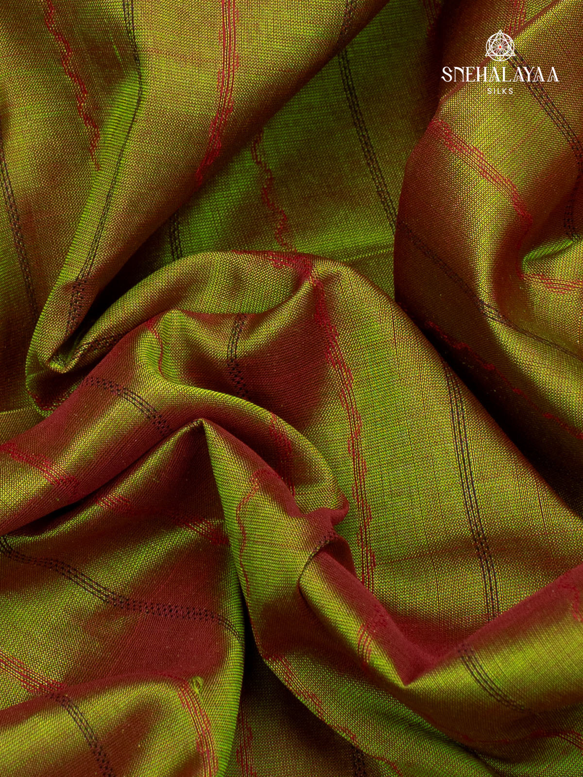 Olive Green Kanchi Silk Cotton Saree