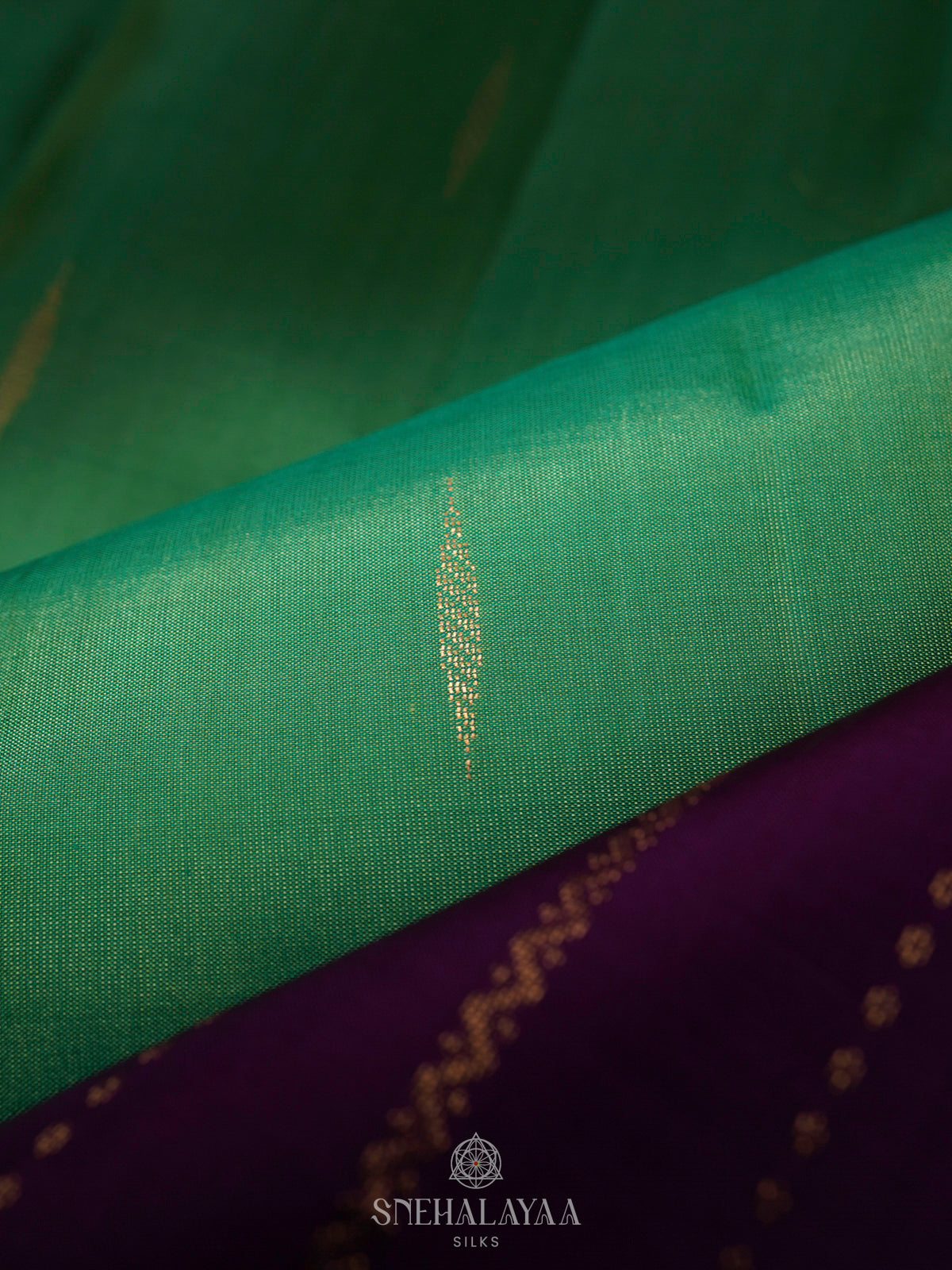 Teal Green Kanjivaram Silk Saree