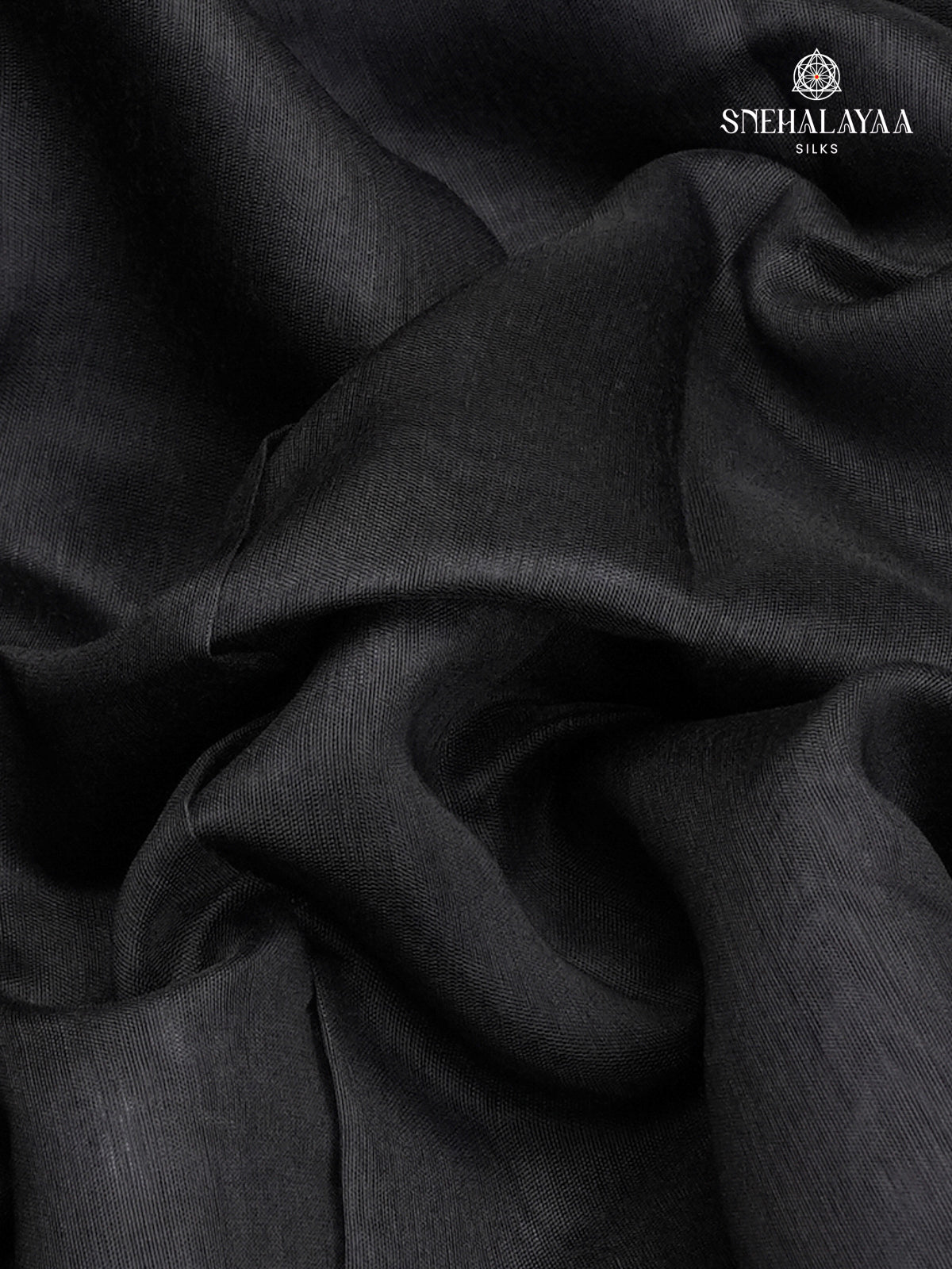 Black Printed Linen Saree