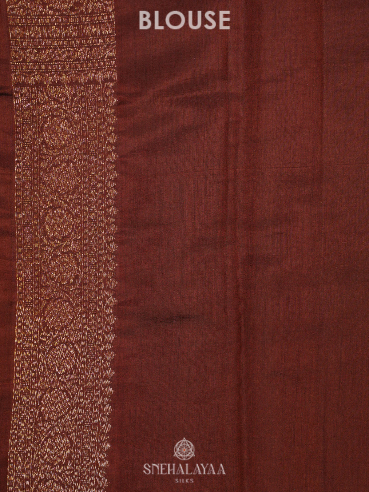Brown Banaras Raw Silk Saree