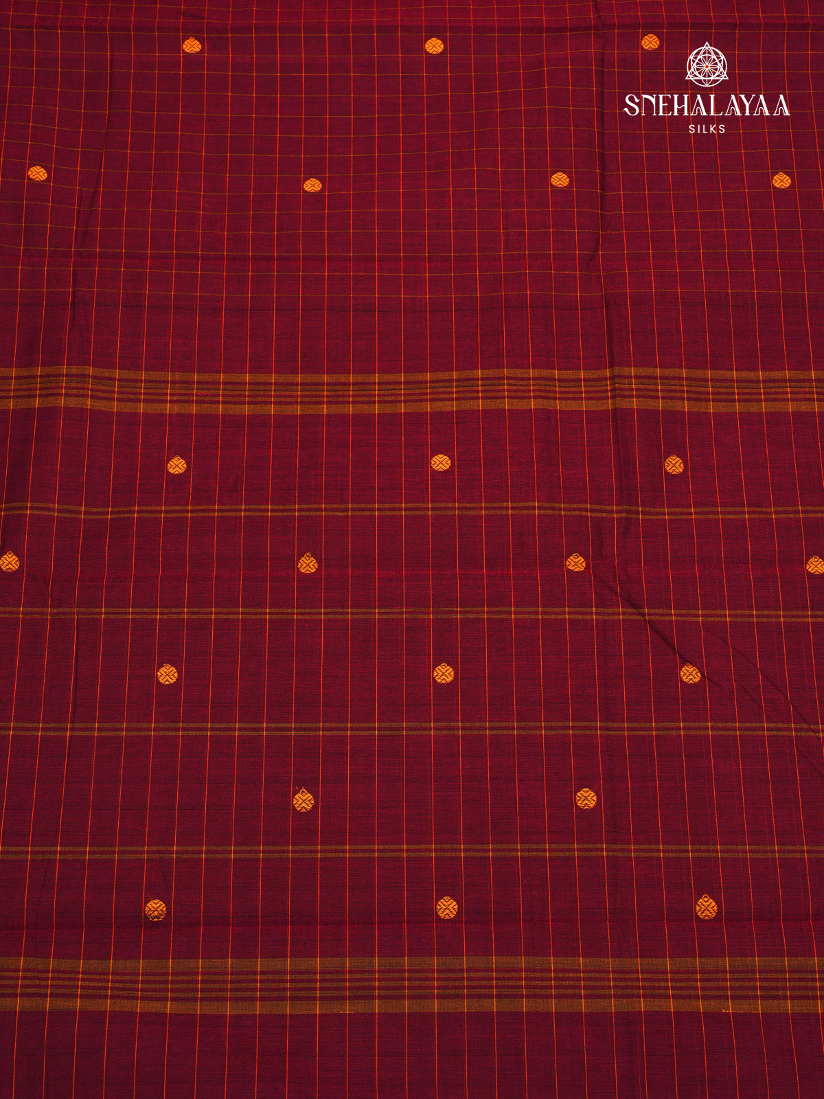 Maroon Chettinad Cotton Saree