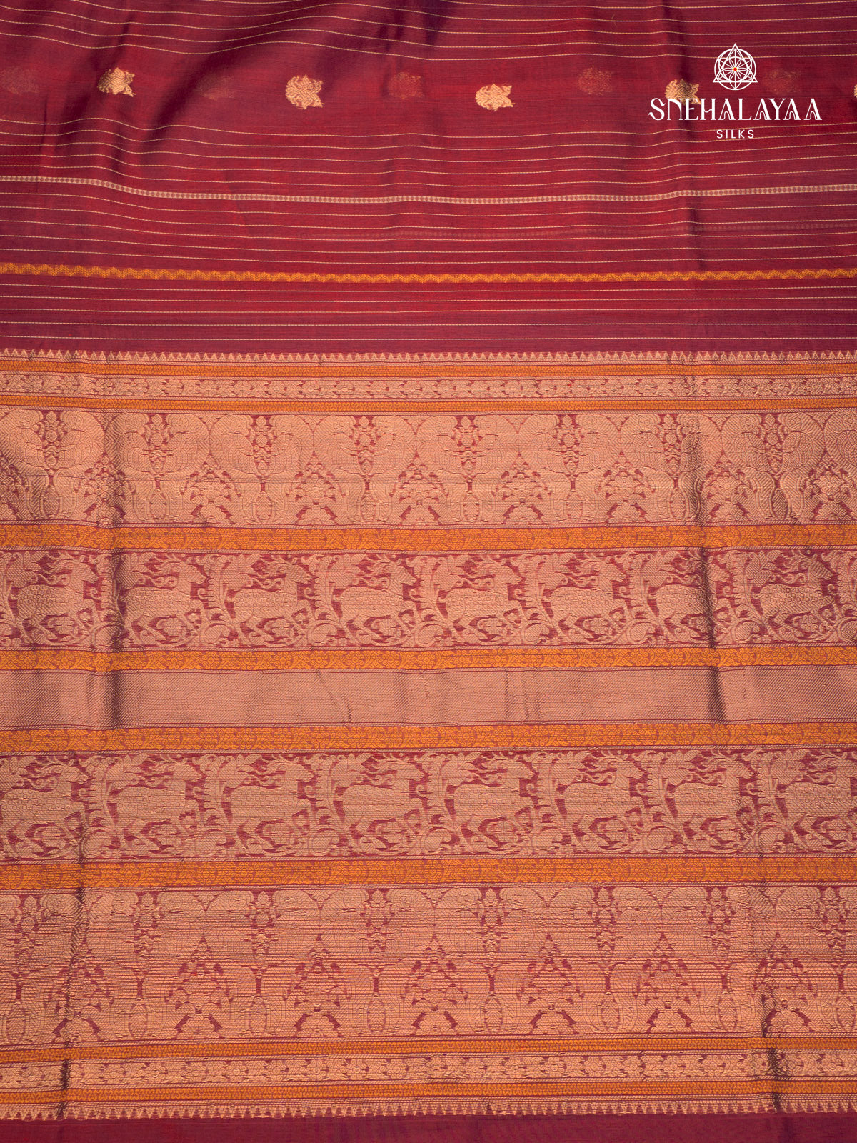 Maroon Kanchi Silk Cotton Saree