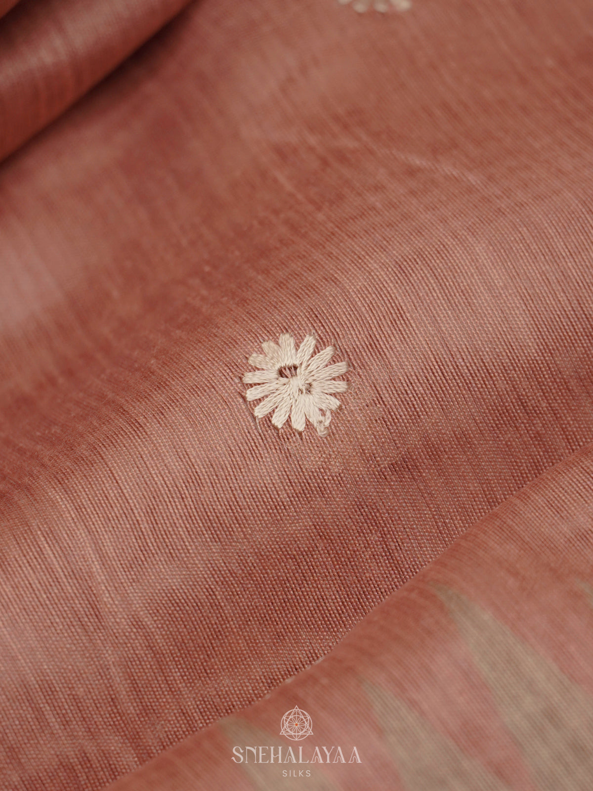 Pale Pink Munga Tussar Saree