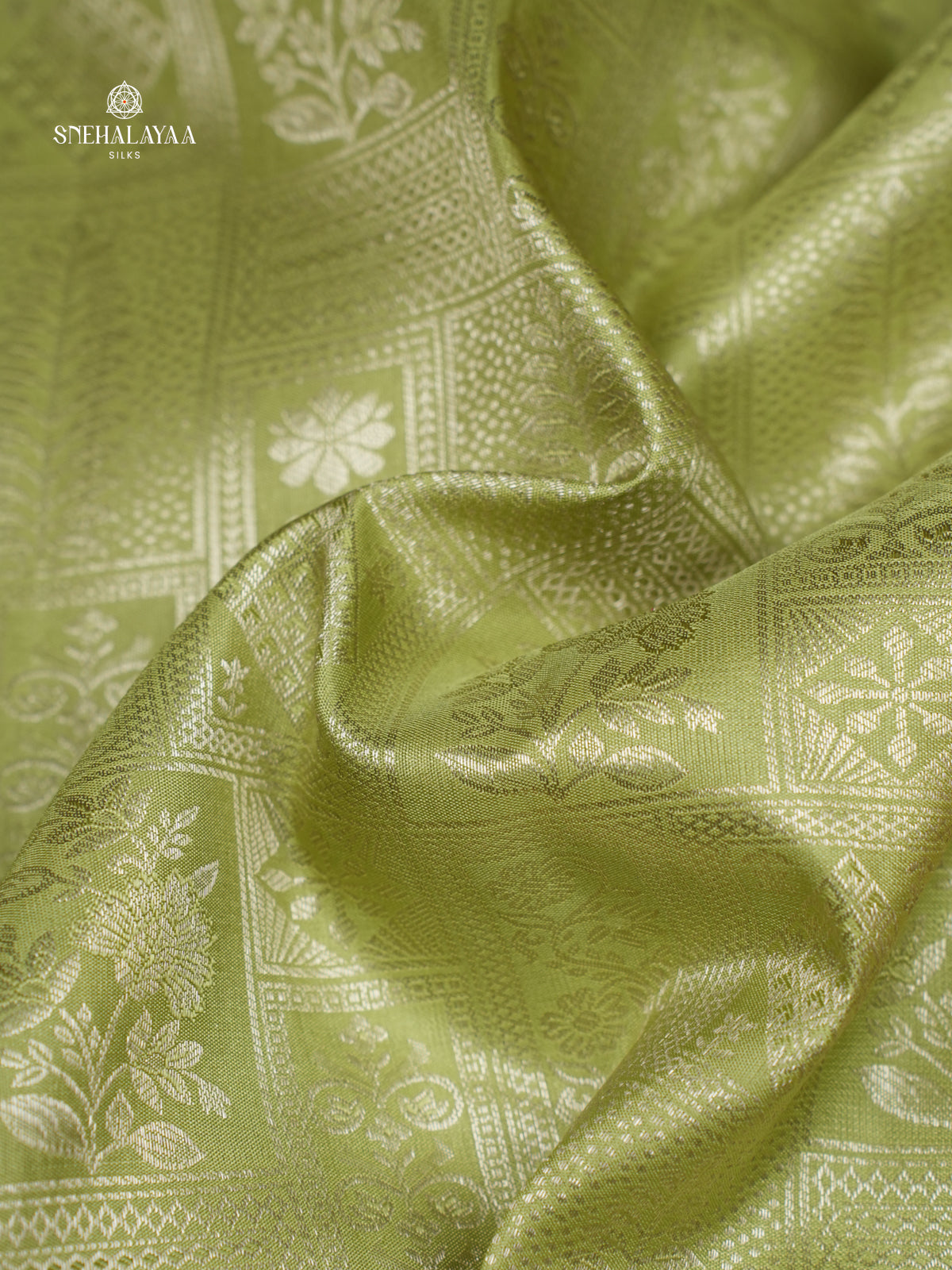 Pista Green Kanjivaram Silk Saree