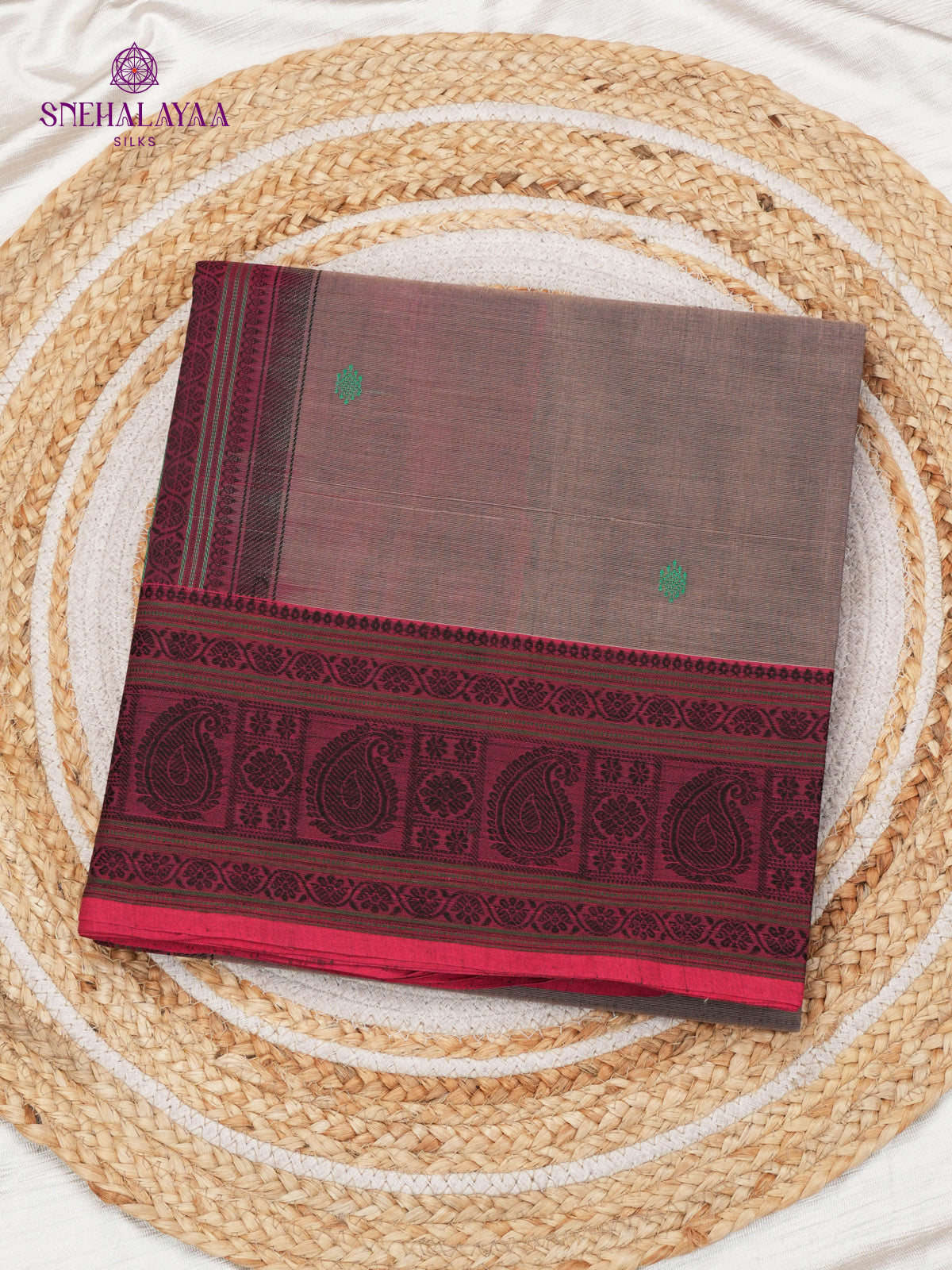 Grey Venkatagiri Cotton Saree