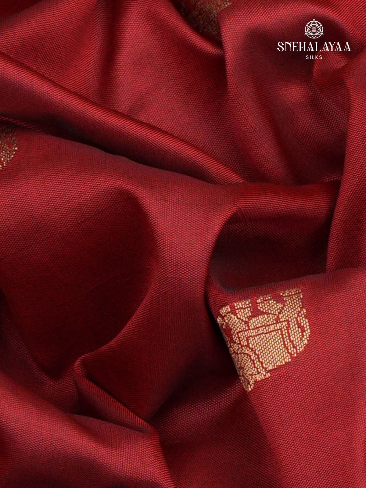 Maroon Banaras Paithani Saree