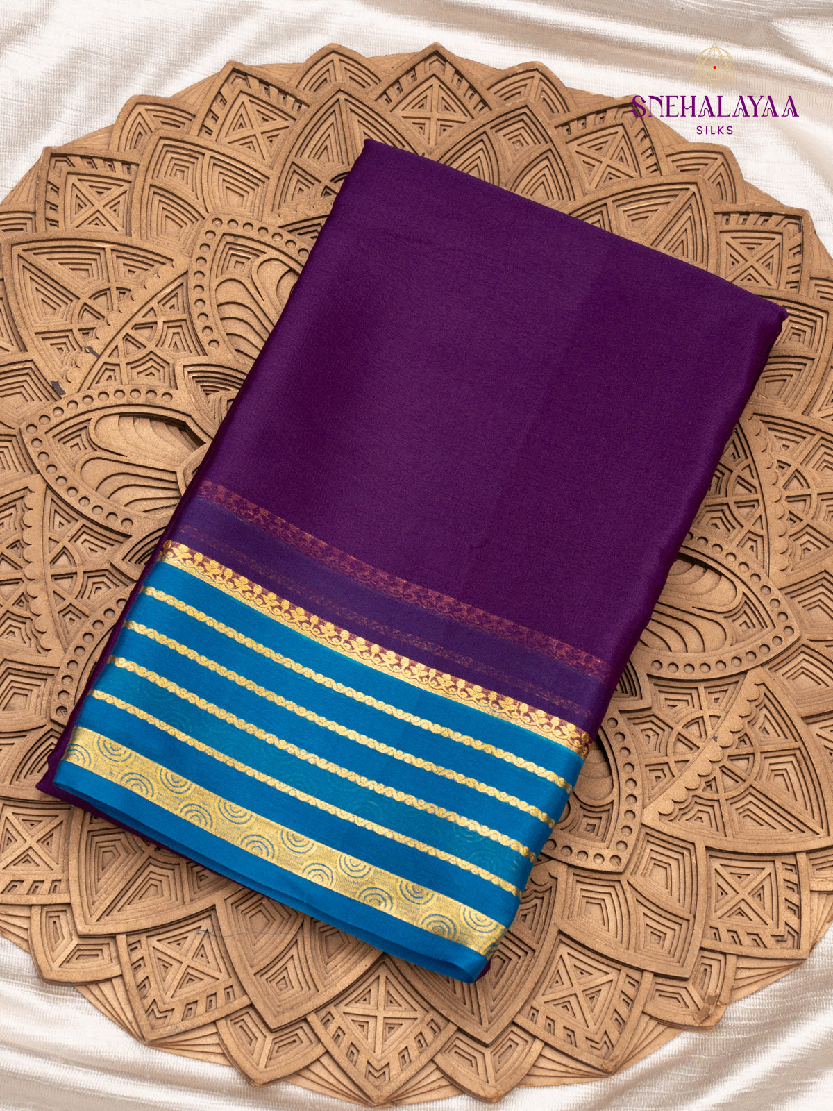 Violet Mysore Silk Saree
