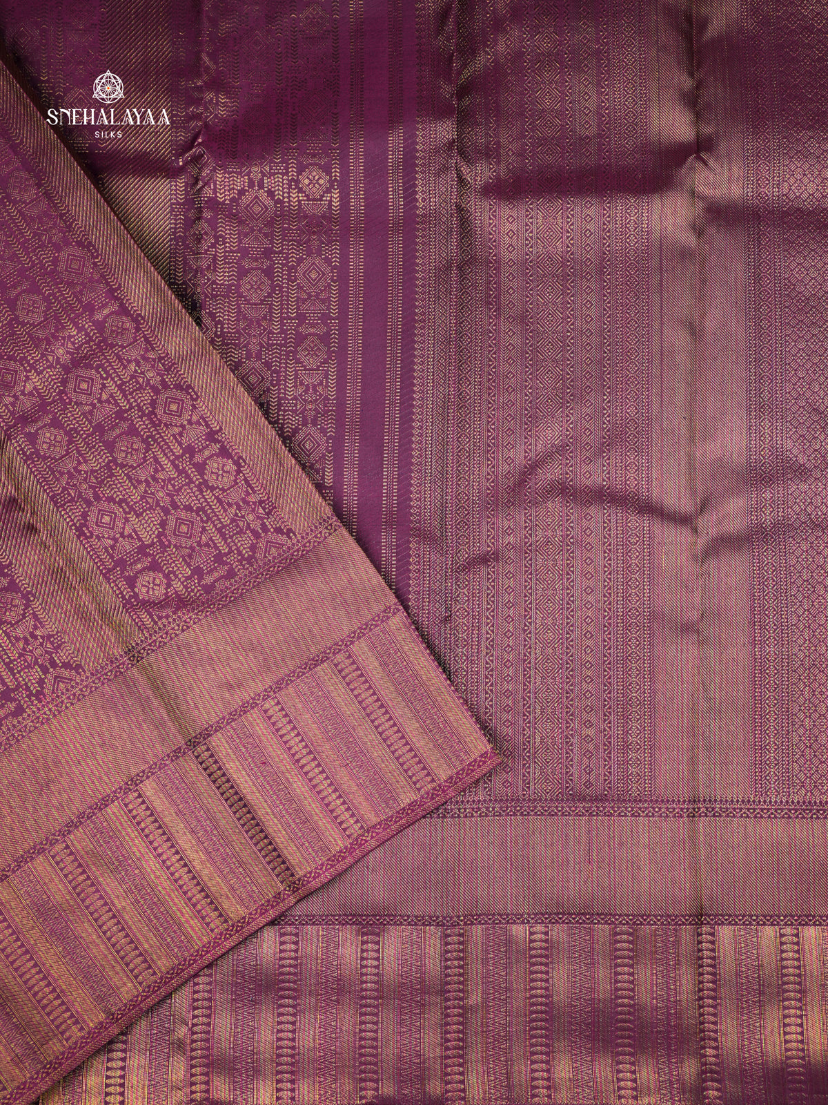 Plum Kanjivaram Silk Saree