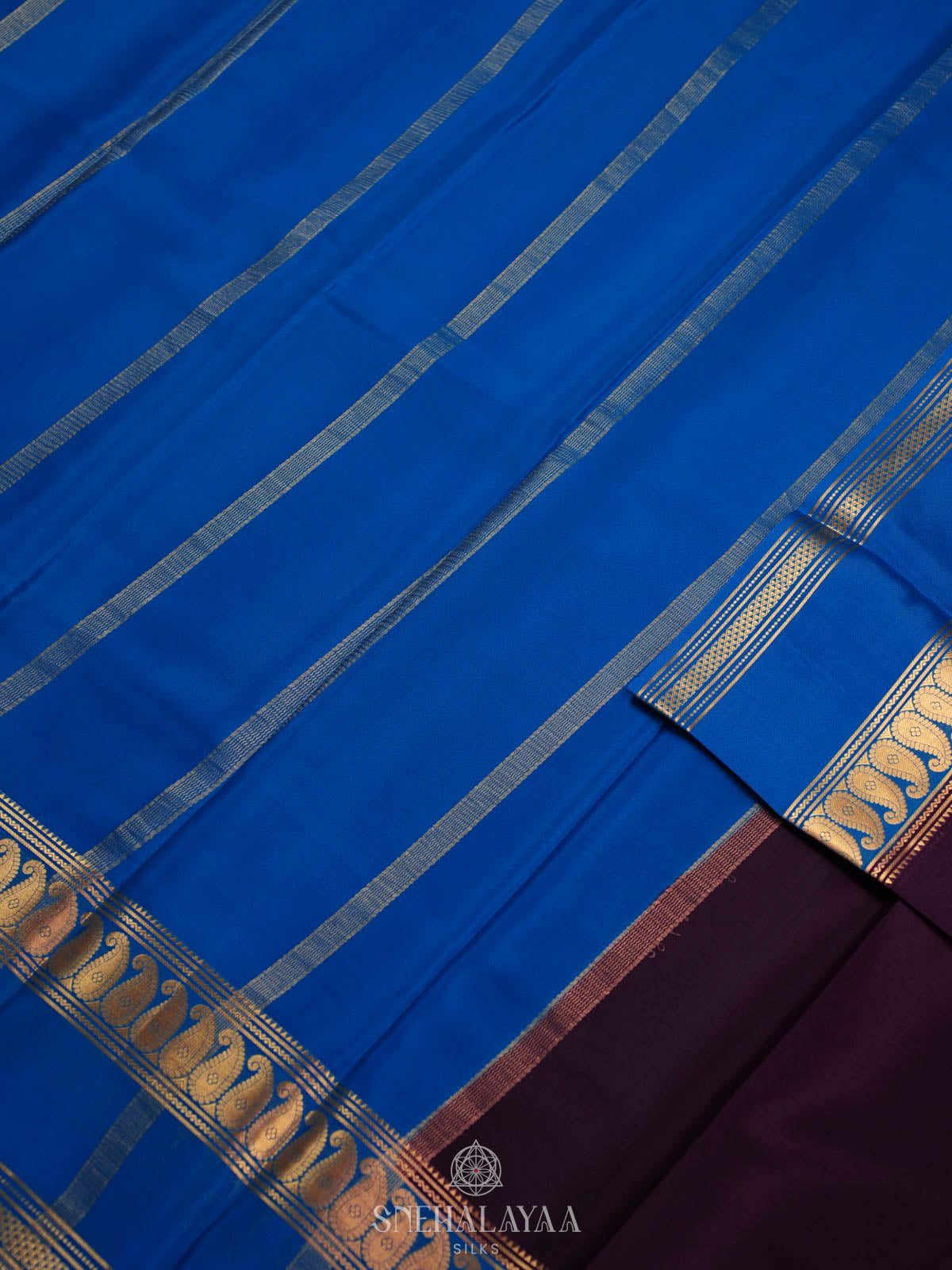 Burgundy Mysore Silk Saree