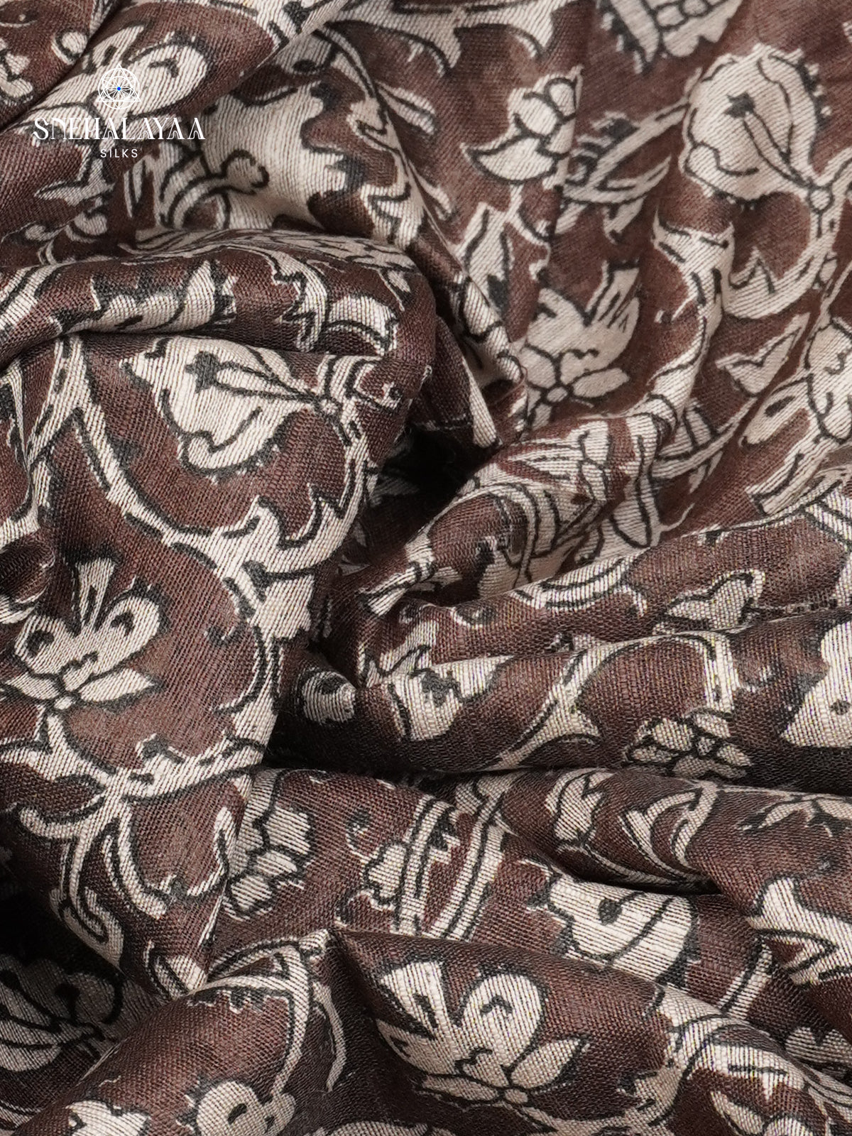 Brown Bamboo Silk Saree