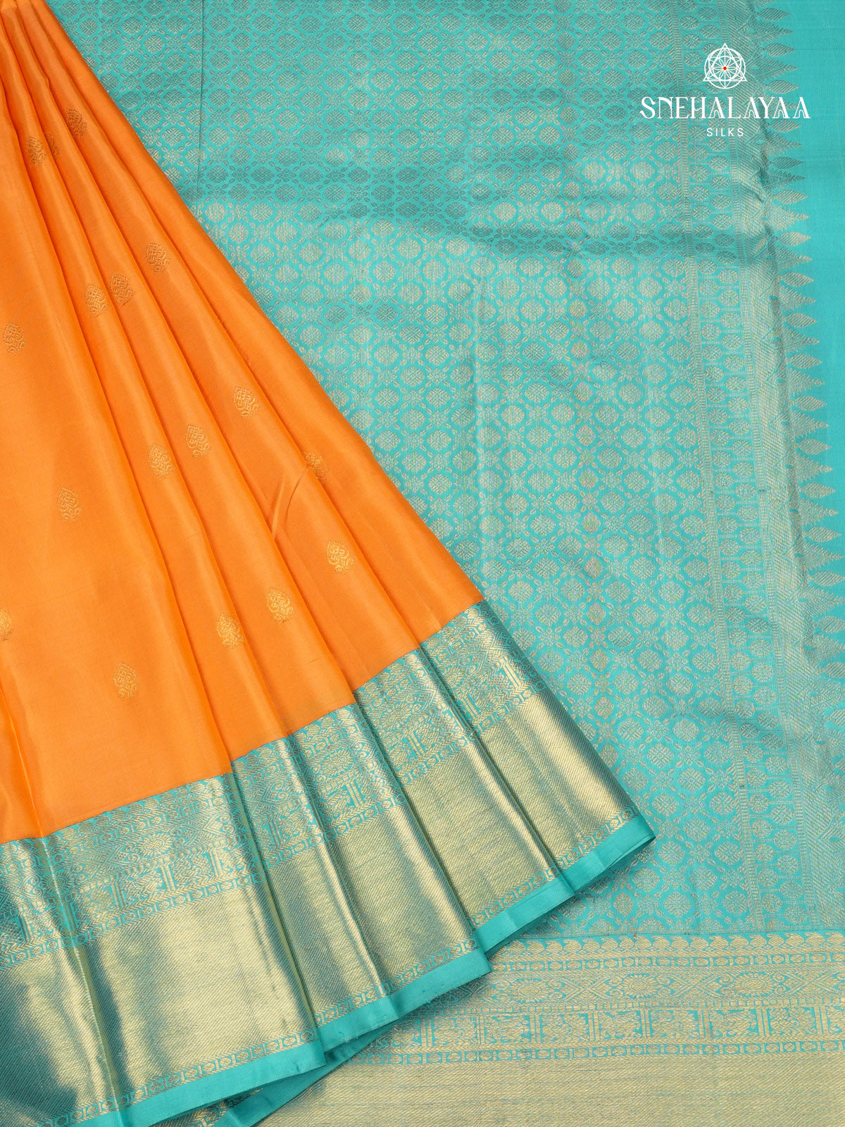Orange Kanjivaram Silk Saree