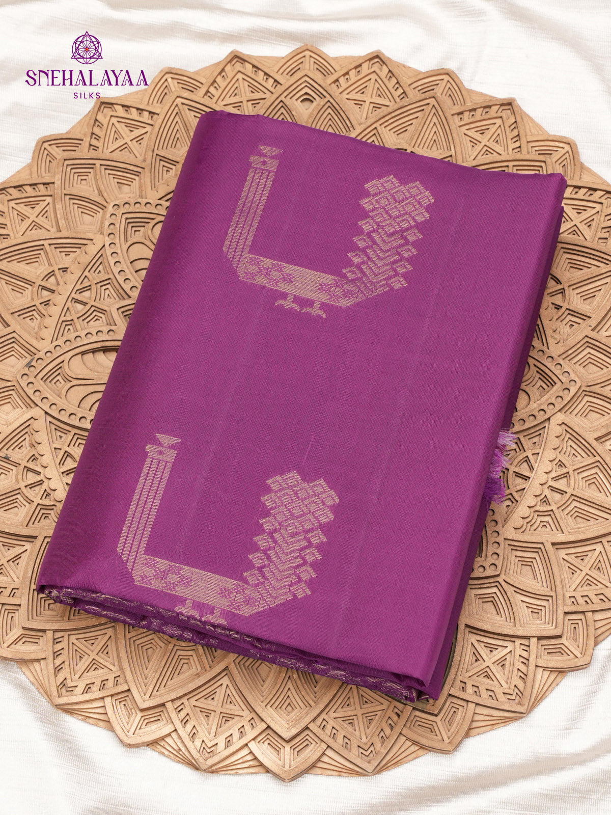 Purple Kanjivaram Soft Silk Saree