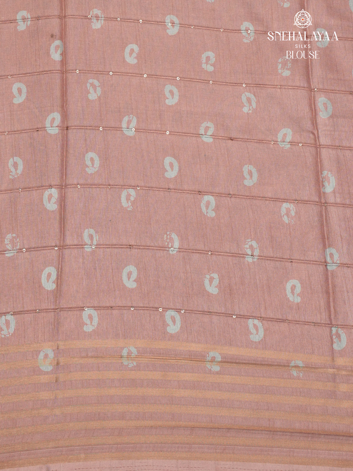 Pink Floral Printed Tussar Saree