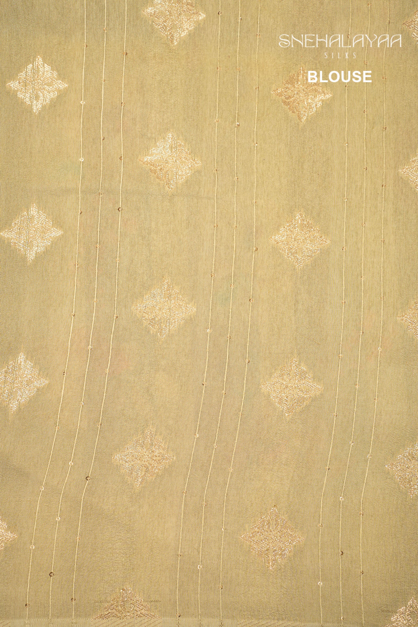 Olive Green Banaras Crepe Saree