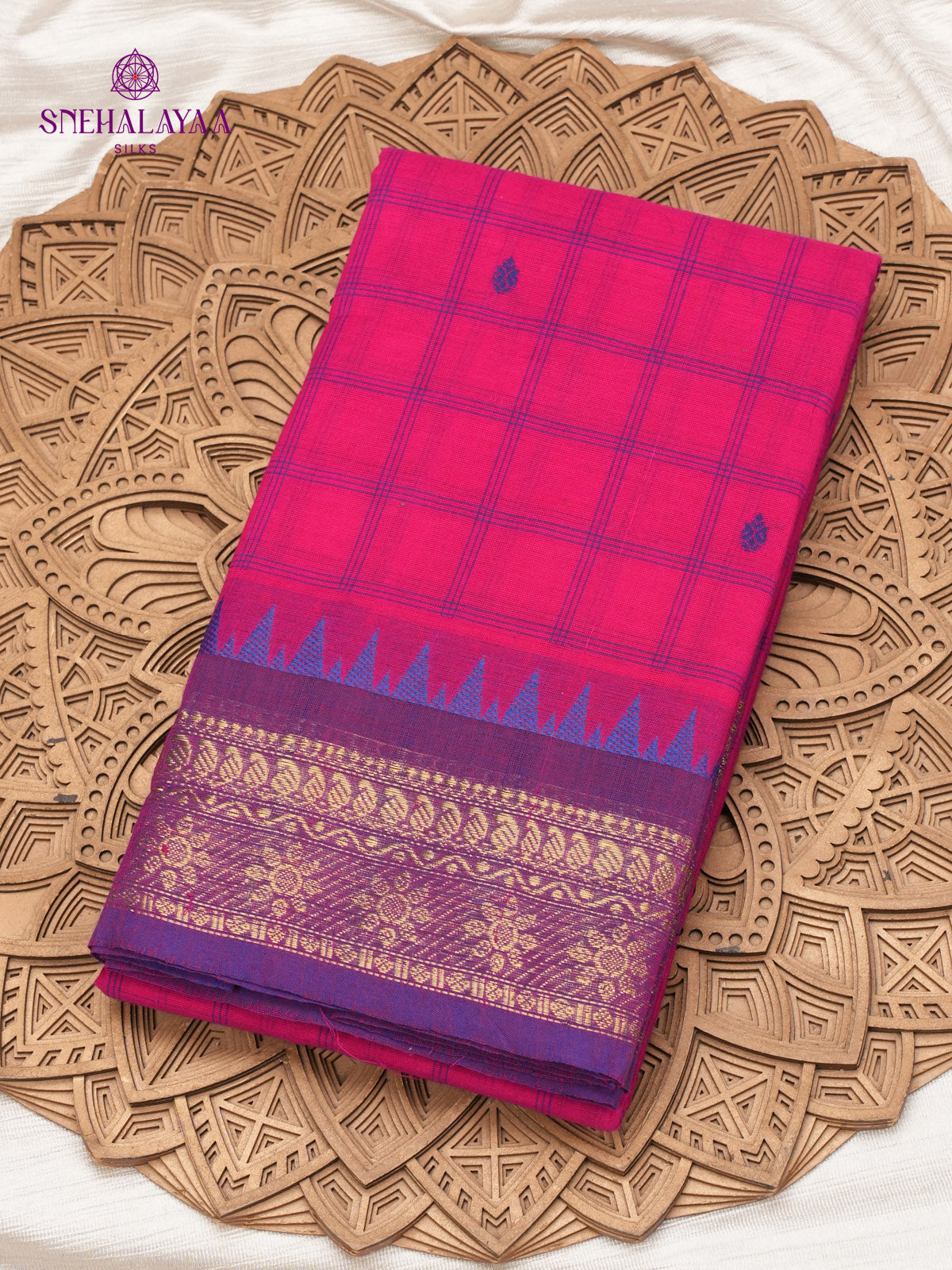 Rani Pink Kanchi Cotton Saree