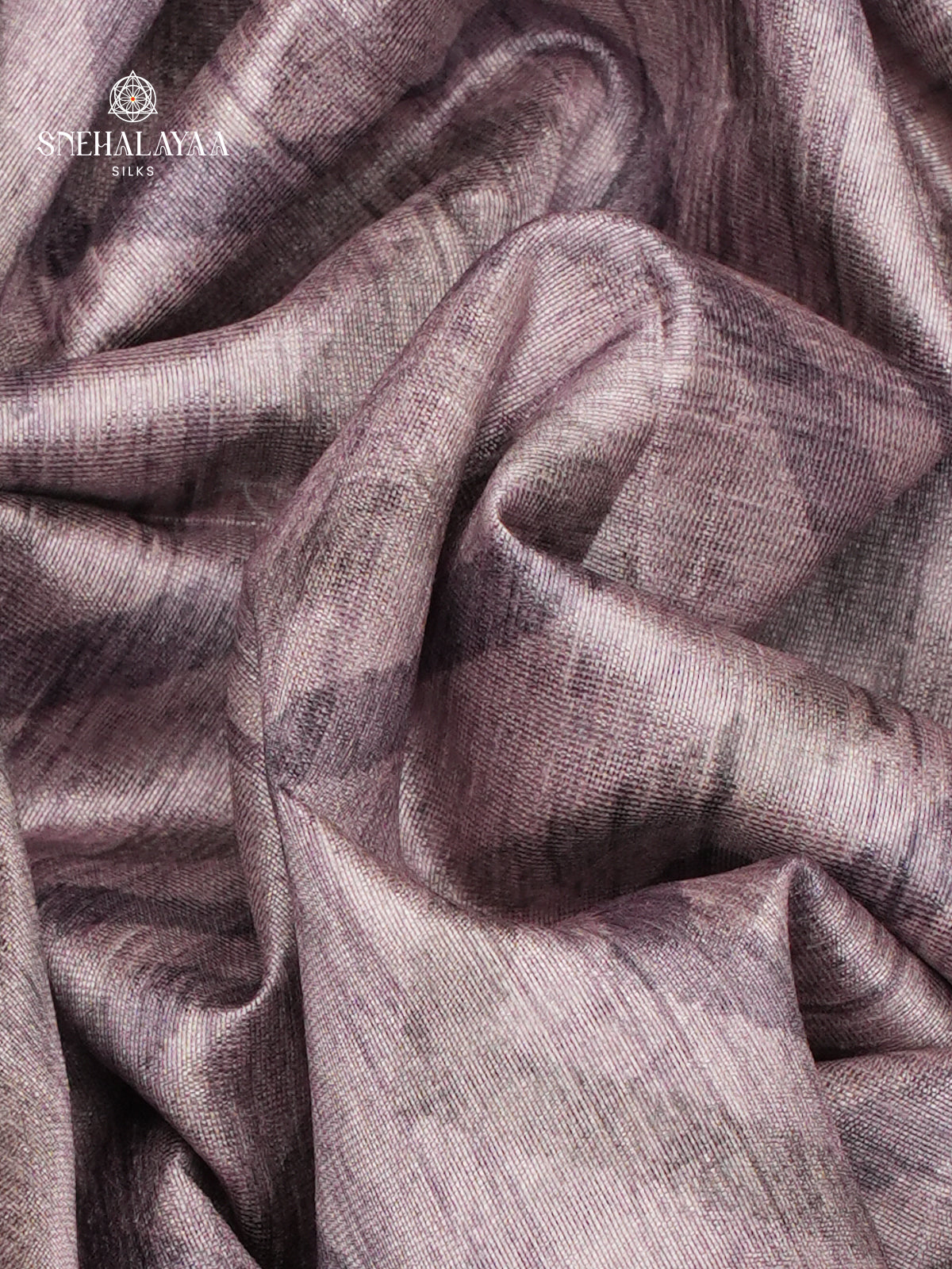 Grey Tussar Embroidery Saree