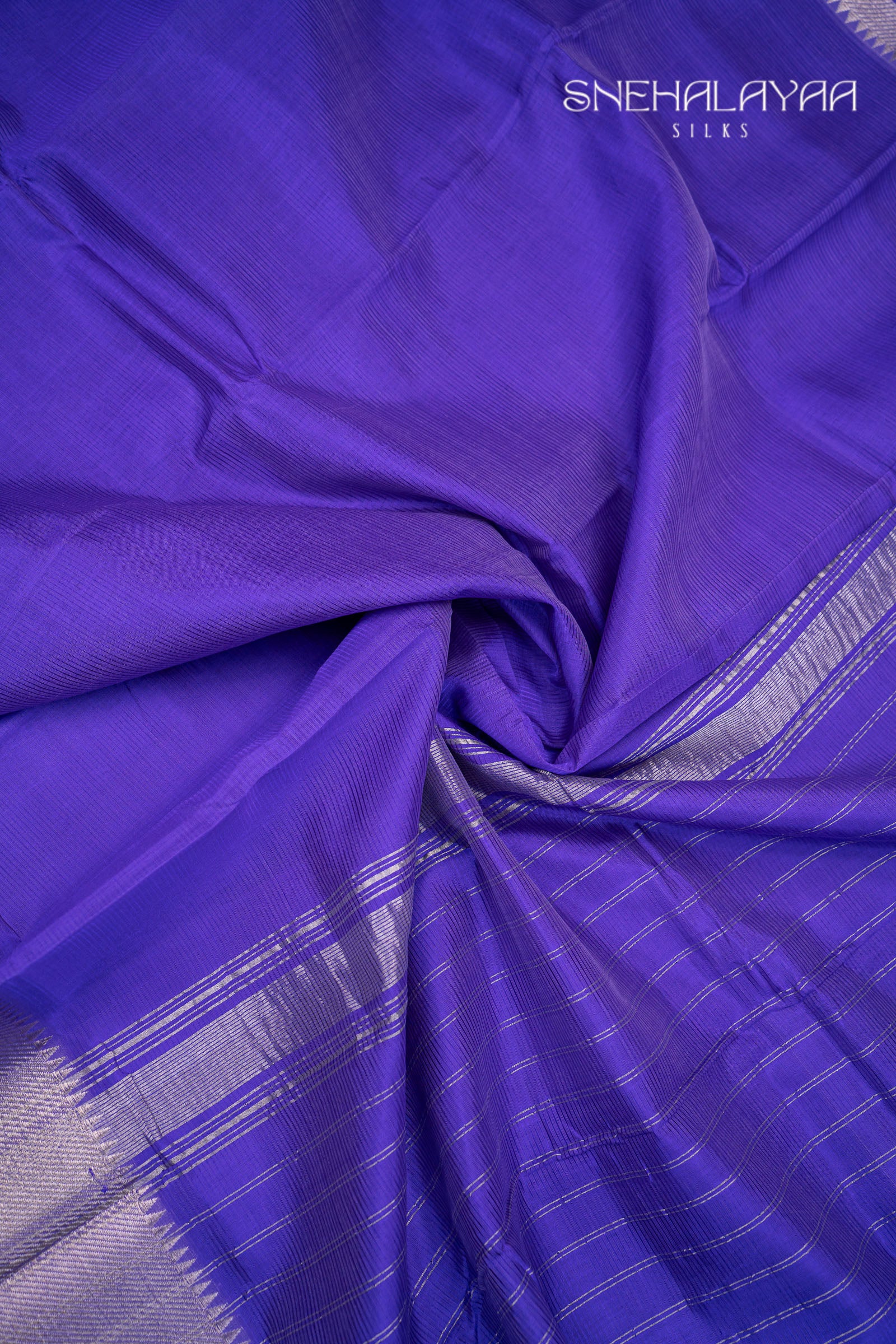 Blue Mangalgiri Silk Saree