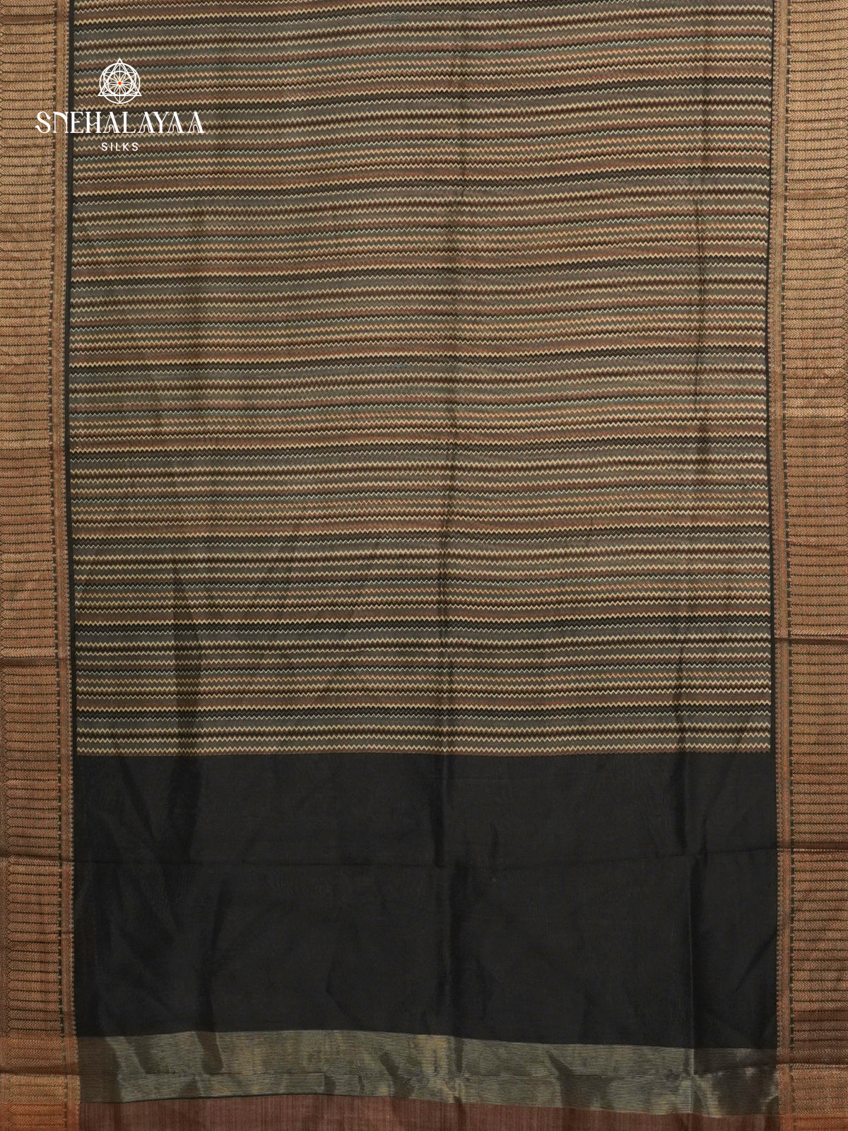 Black Chanderi Saree