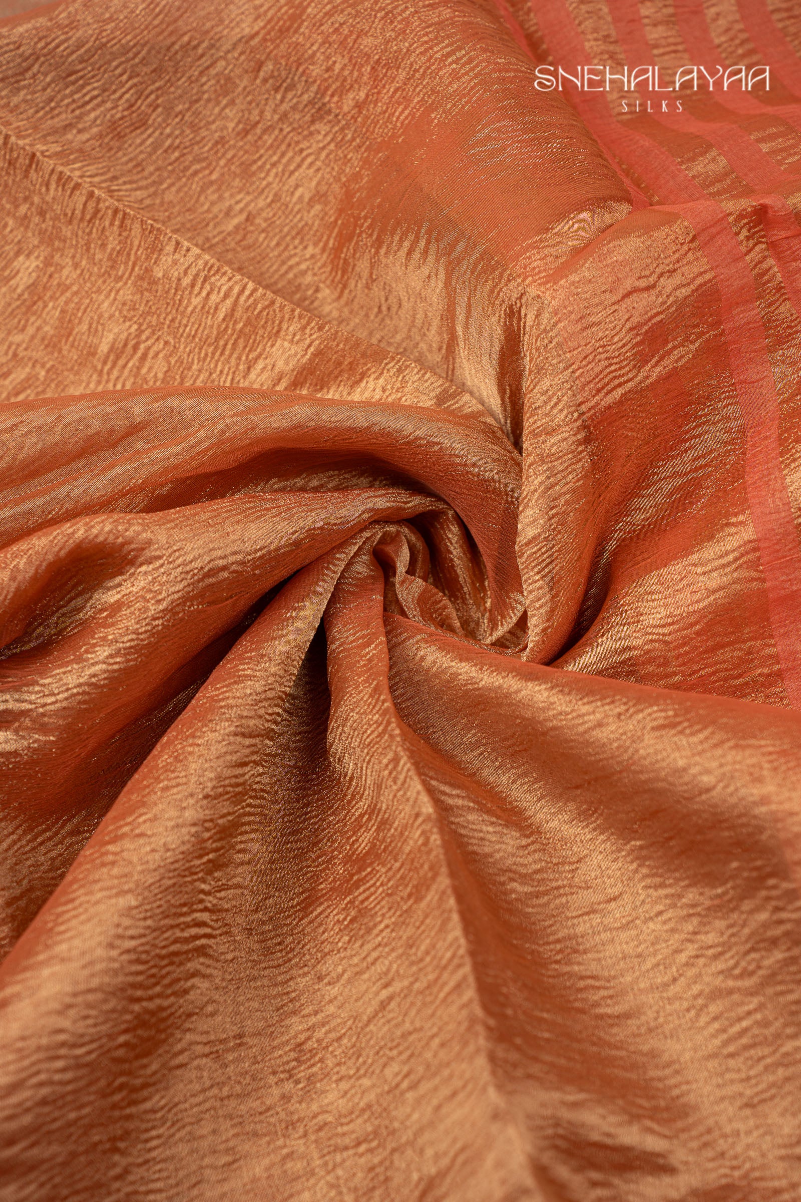 Orange Crush Tissue Saree