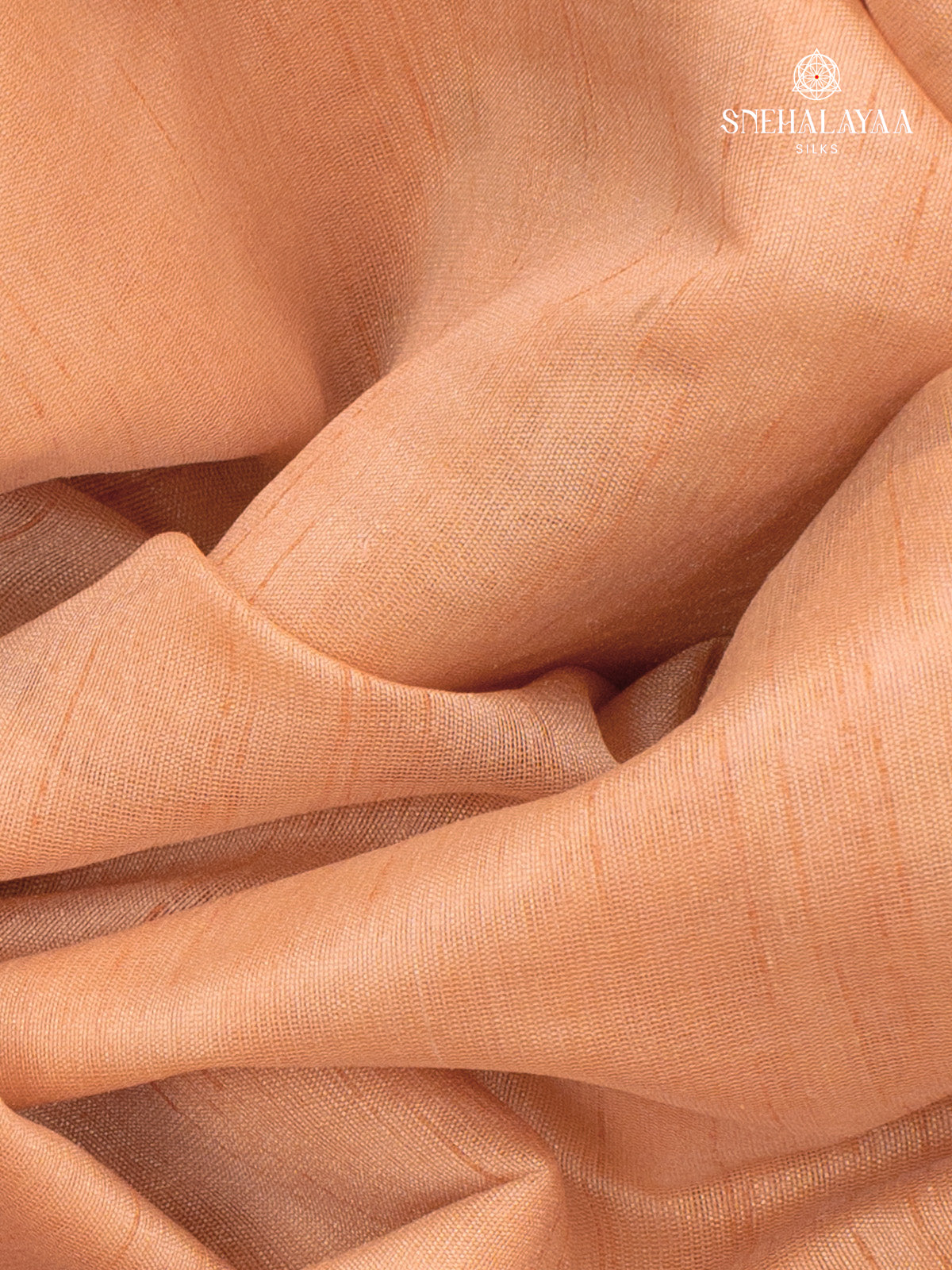 Peach Raw Silk Embroidery Saree