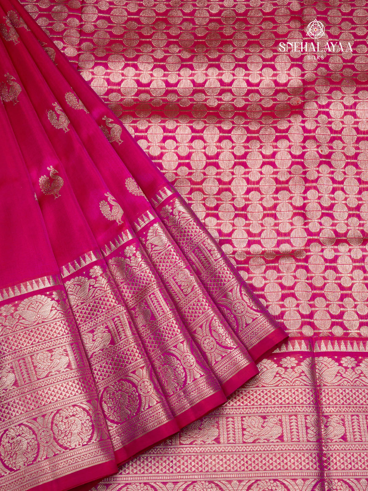 Pink Venkatagiri Silk Saree