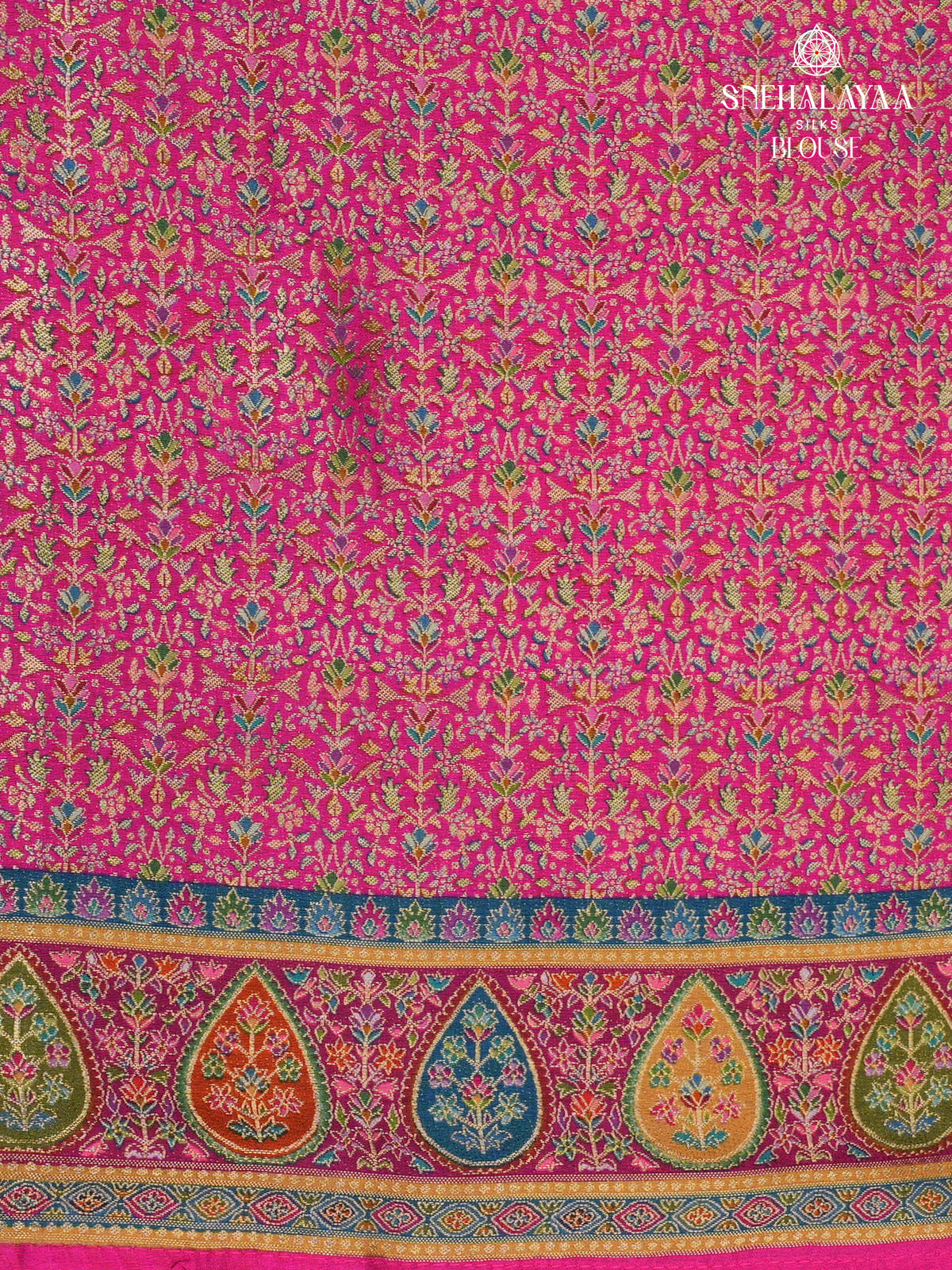 Pink Banaras Silk Saree