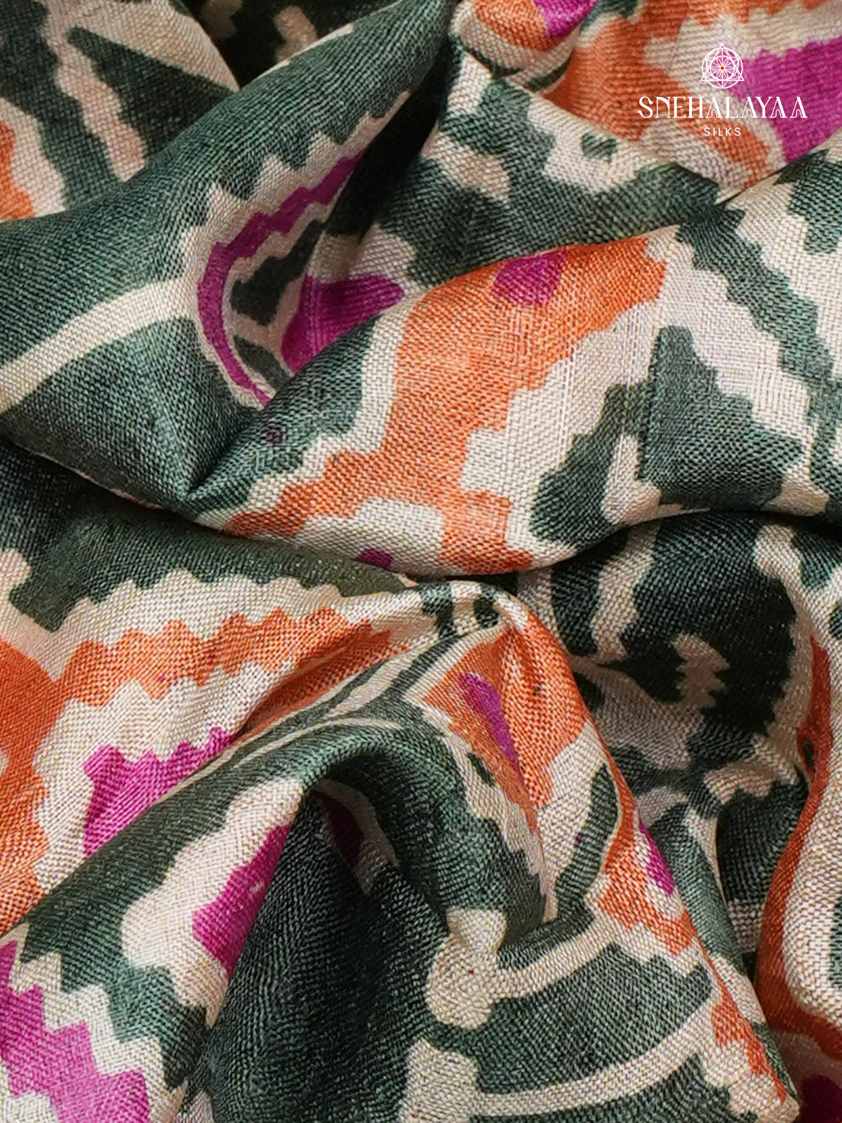 Multicolour Tussar Silk Saree