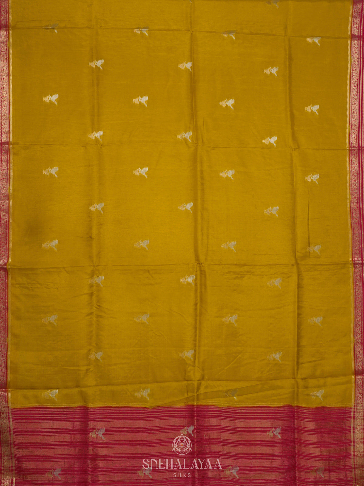 Yellow Banaras Silk Saree