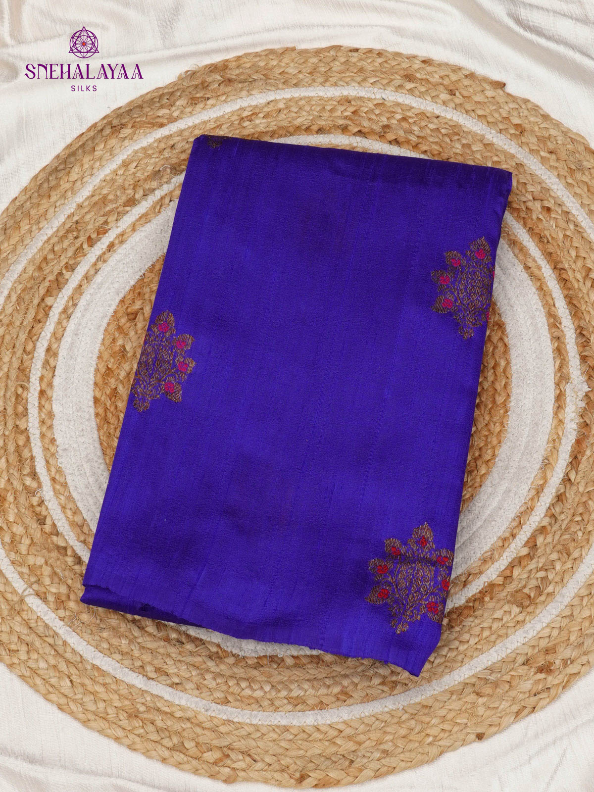 Royal Blue Banaras Raw Silk Saree