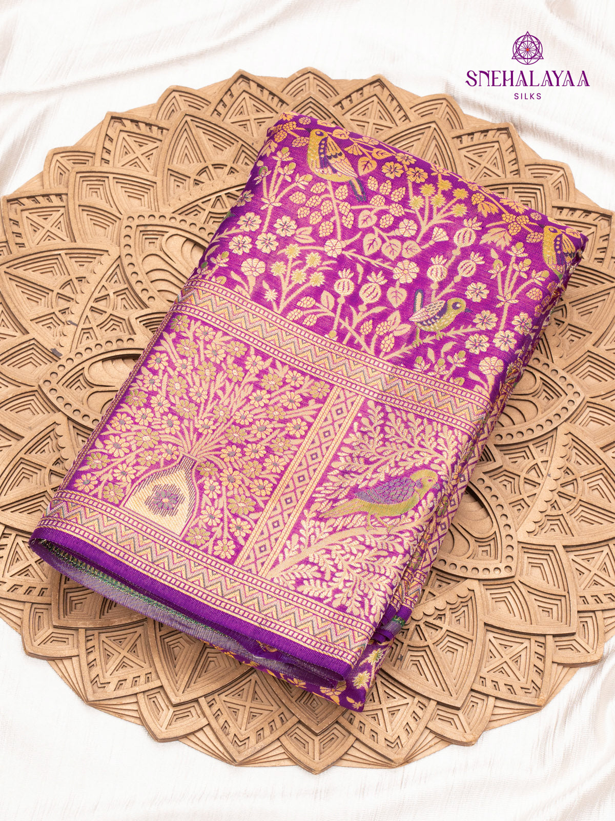 Purple Kanjivaram Silk Saree