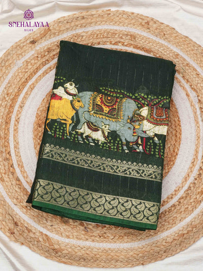 Green Dola Silk Saree