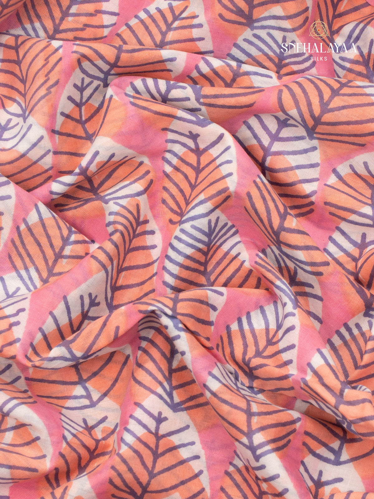 Onion Pink Jaipur Cotton Saree