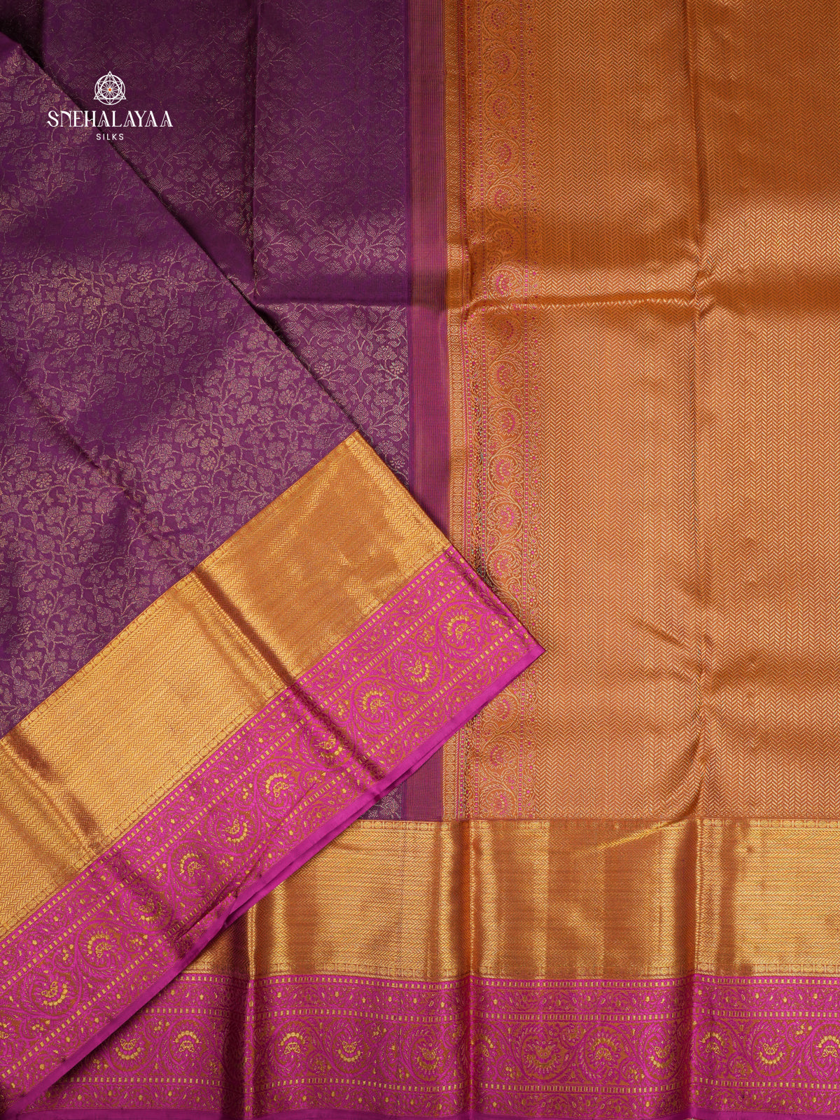 Purple Kanjivaram Silk Saree