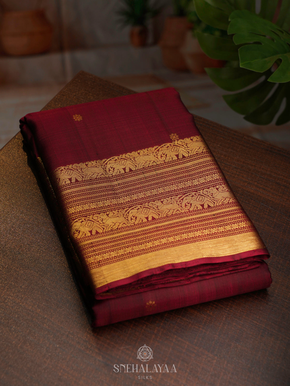 Brown Kanjivaram Silk Saree