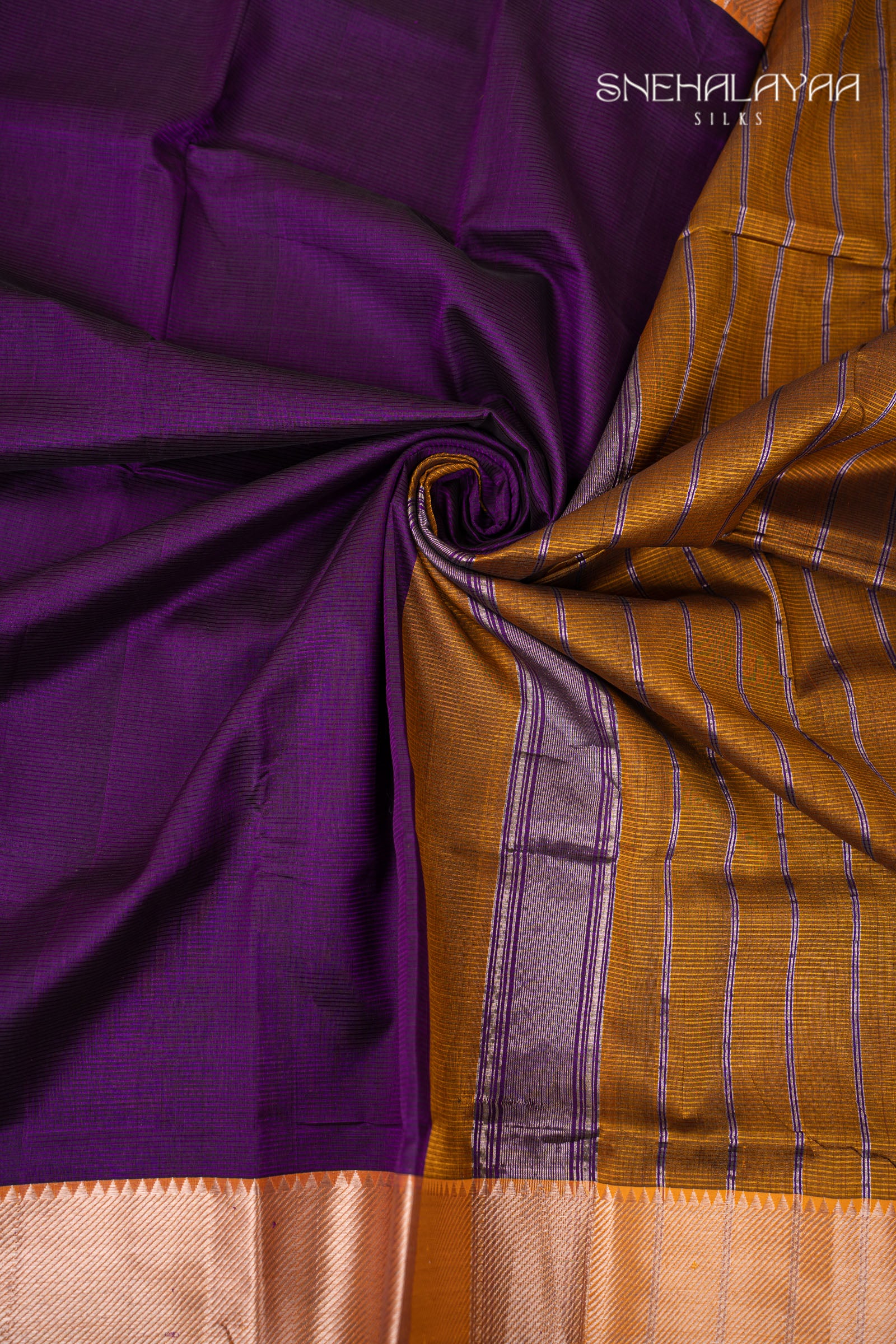Violet Mangalgiri Silk Saree